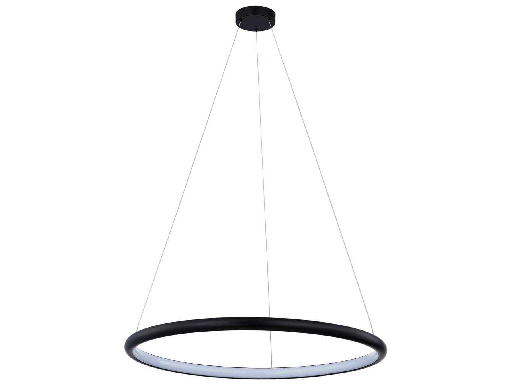 Justice Design Group Matte Black LED Round Pendant