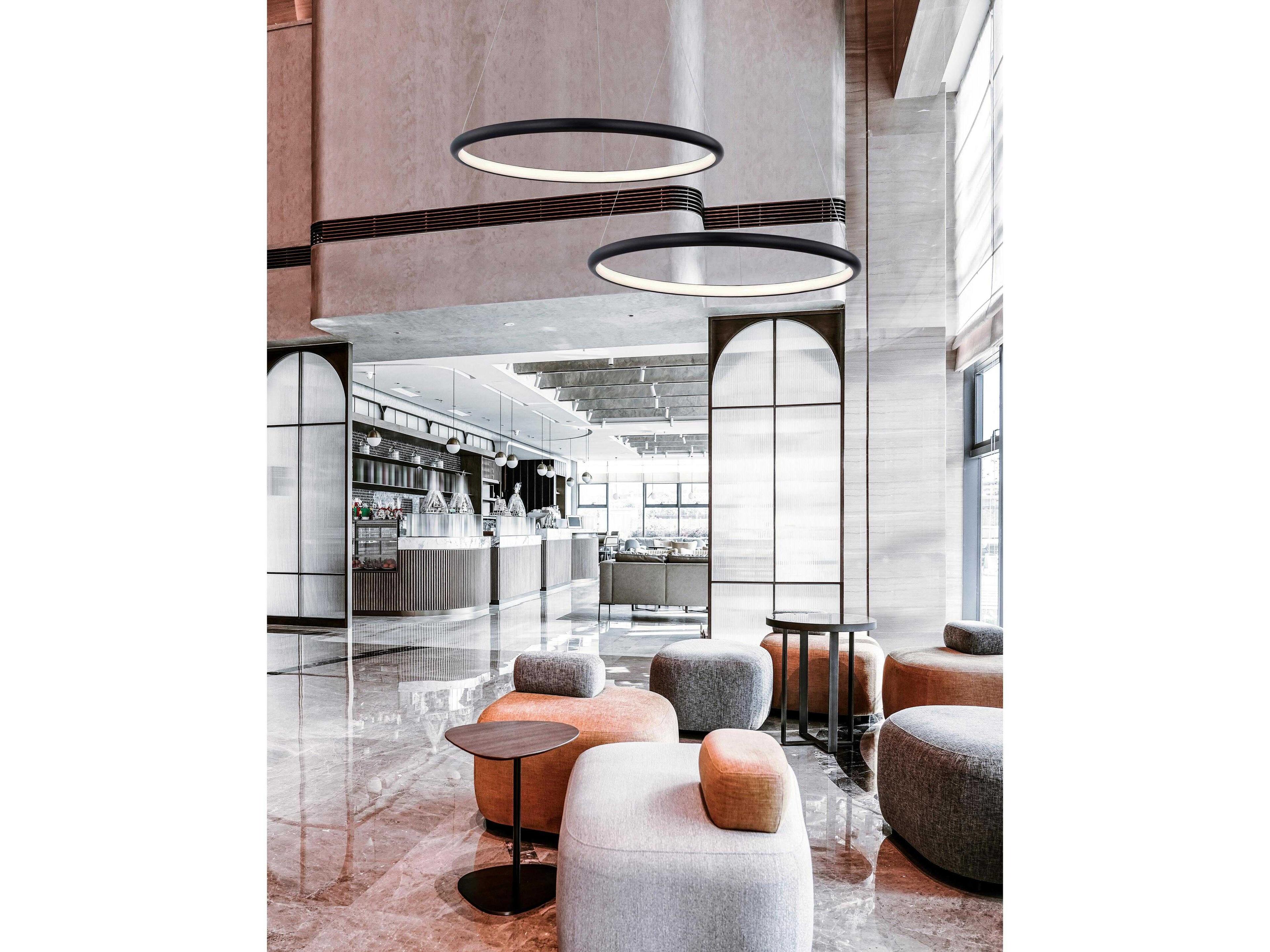 Justice Design Group Matte Black LED Round Pendant