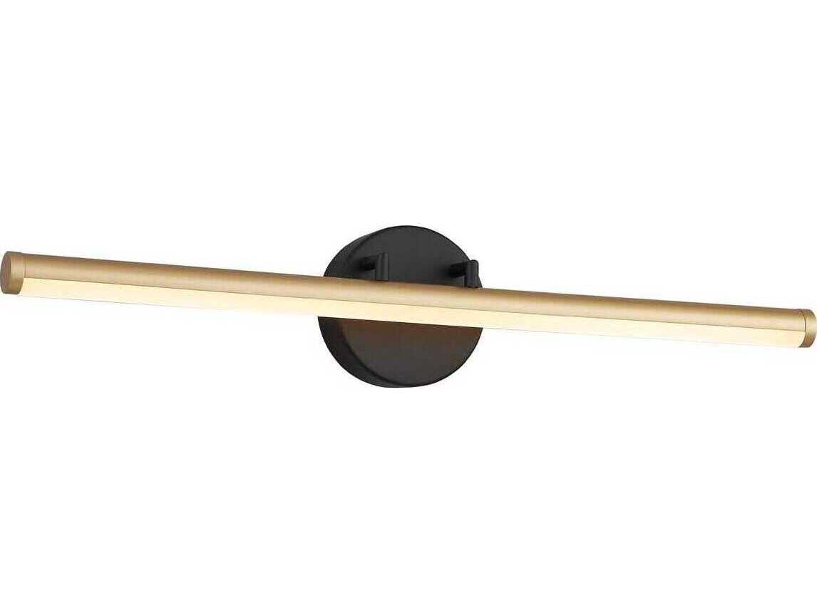 Justice Design Group Matte Black Brass LED Vanity Light