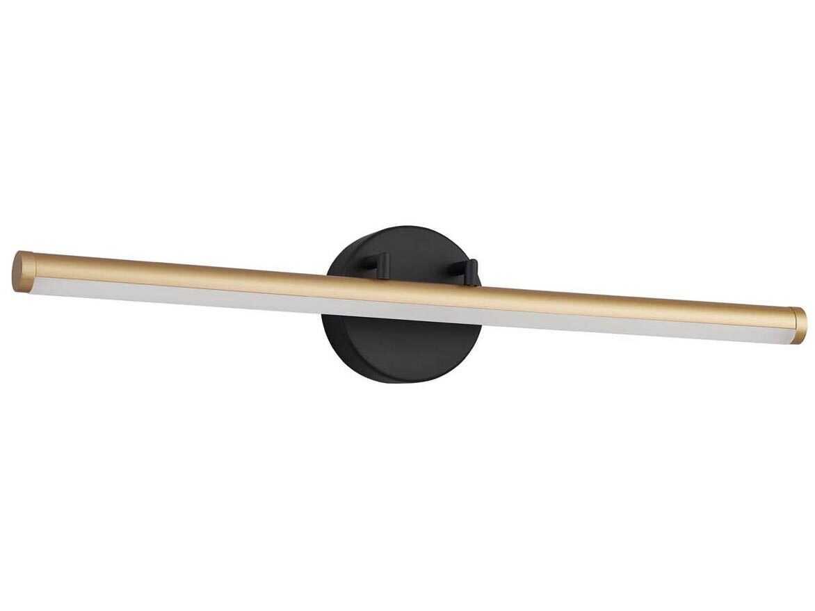 Justice Design Group Matte Black Brass LED Vanity Light