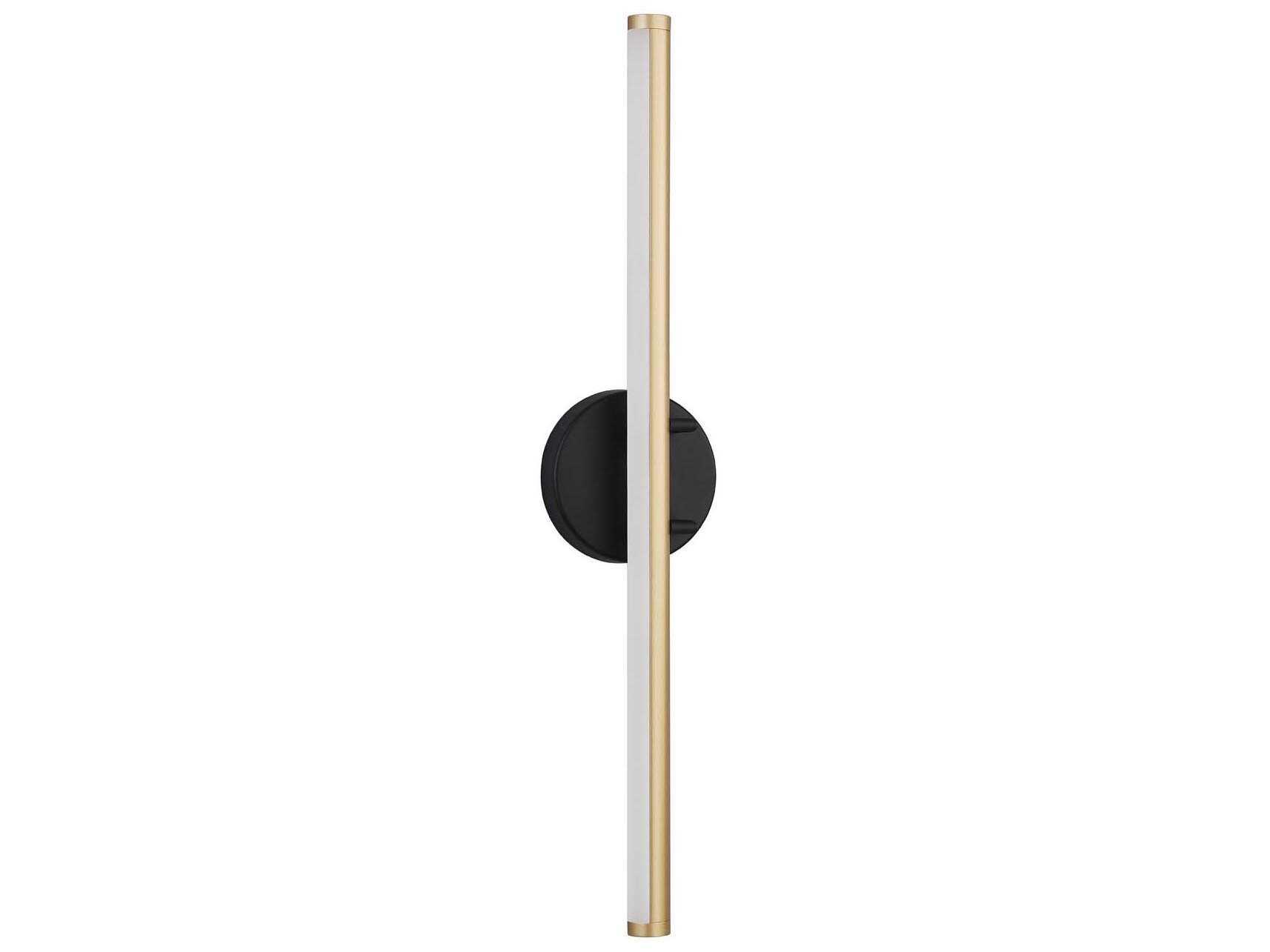 Justice Design Group Matte Black Brass LED Vanity Light