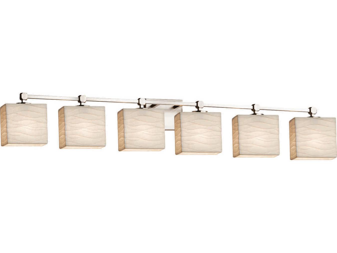 Justice Design Group Porcelina 6-Light Black Vanity Light