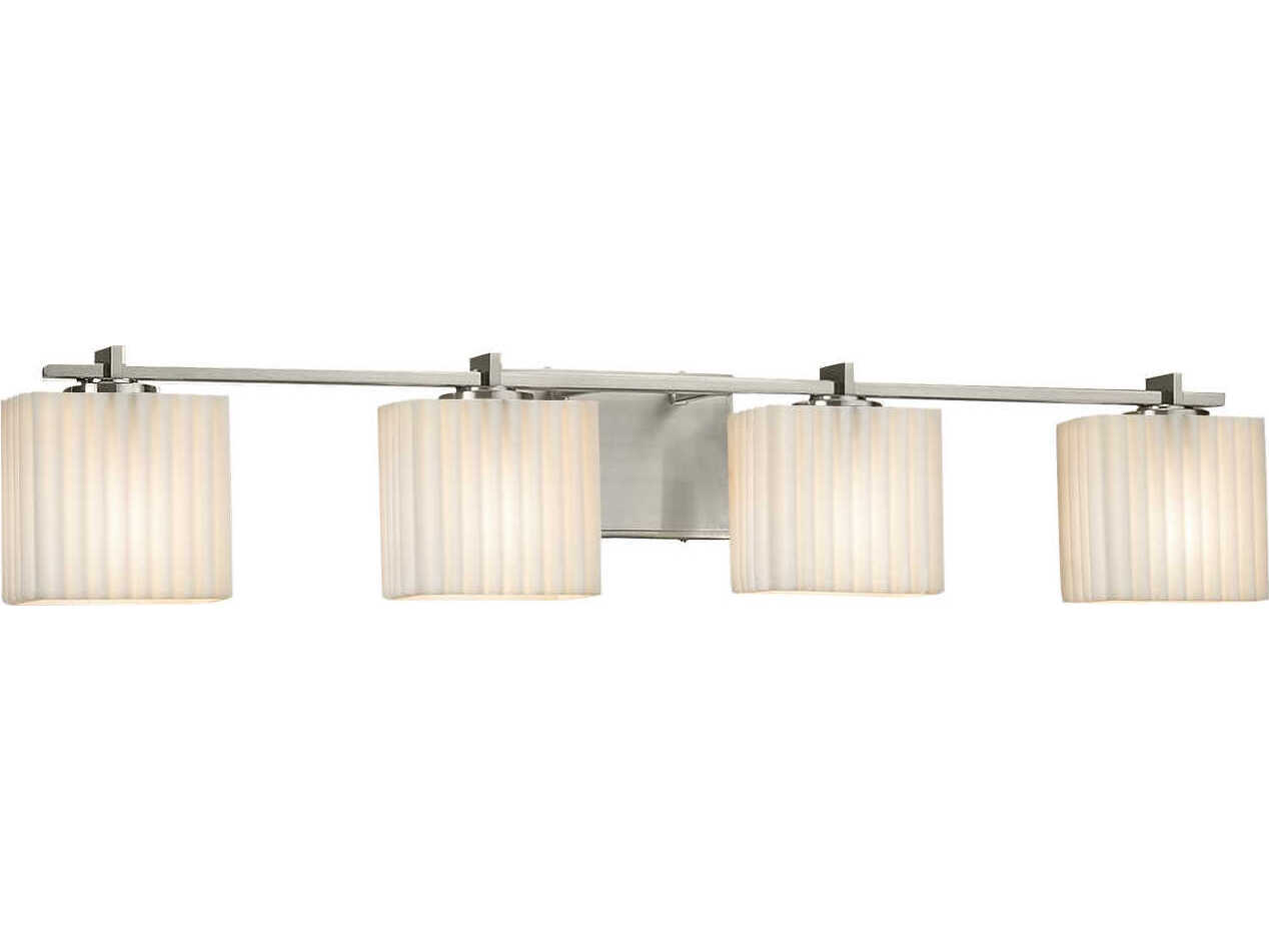 Justice Design Group Porcelina 4-Light Nickel Vanity Light