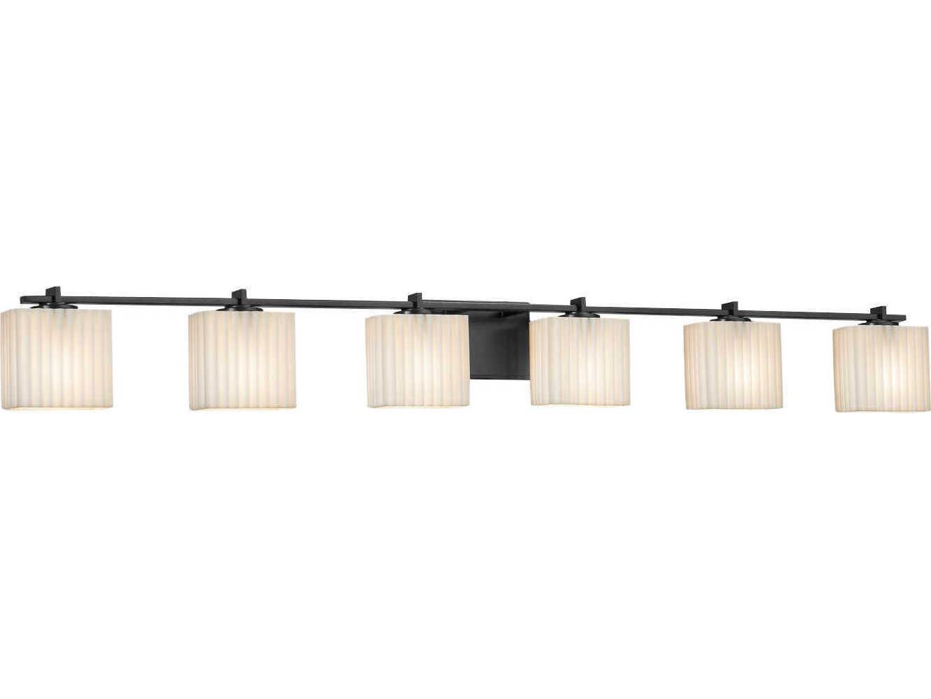 Justice Design Group Porcelina 6-Light Nickel Vanity Light