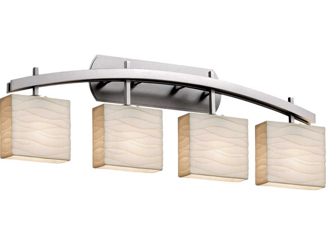 Justice Design Group Porcelina 4-Light Nickel Vanity Light