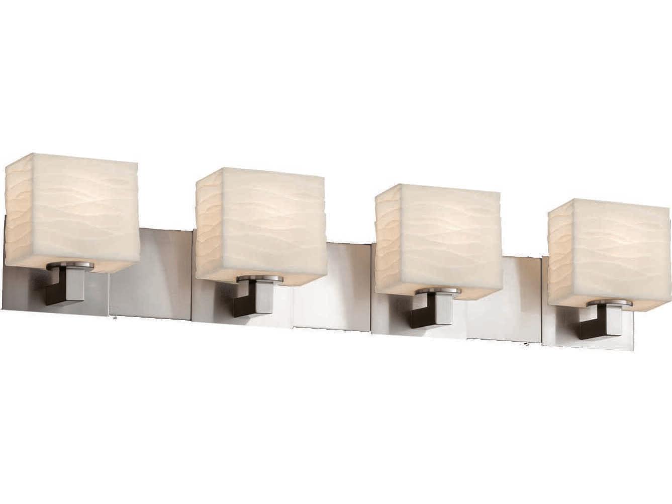 Justice Design Group Porcelina 4-Light Nickel Vanity Light