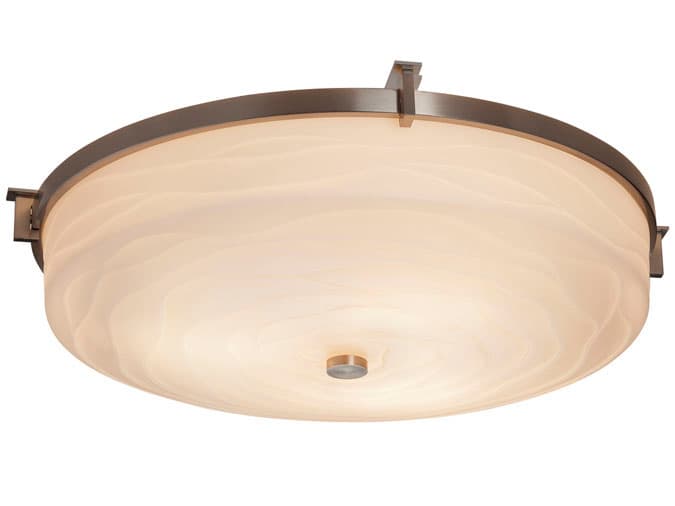 Justice Design Group Porcelina Nickel LED Round Flush Mount
