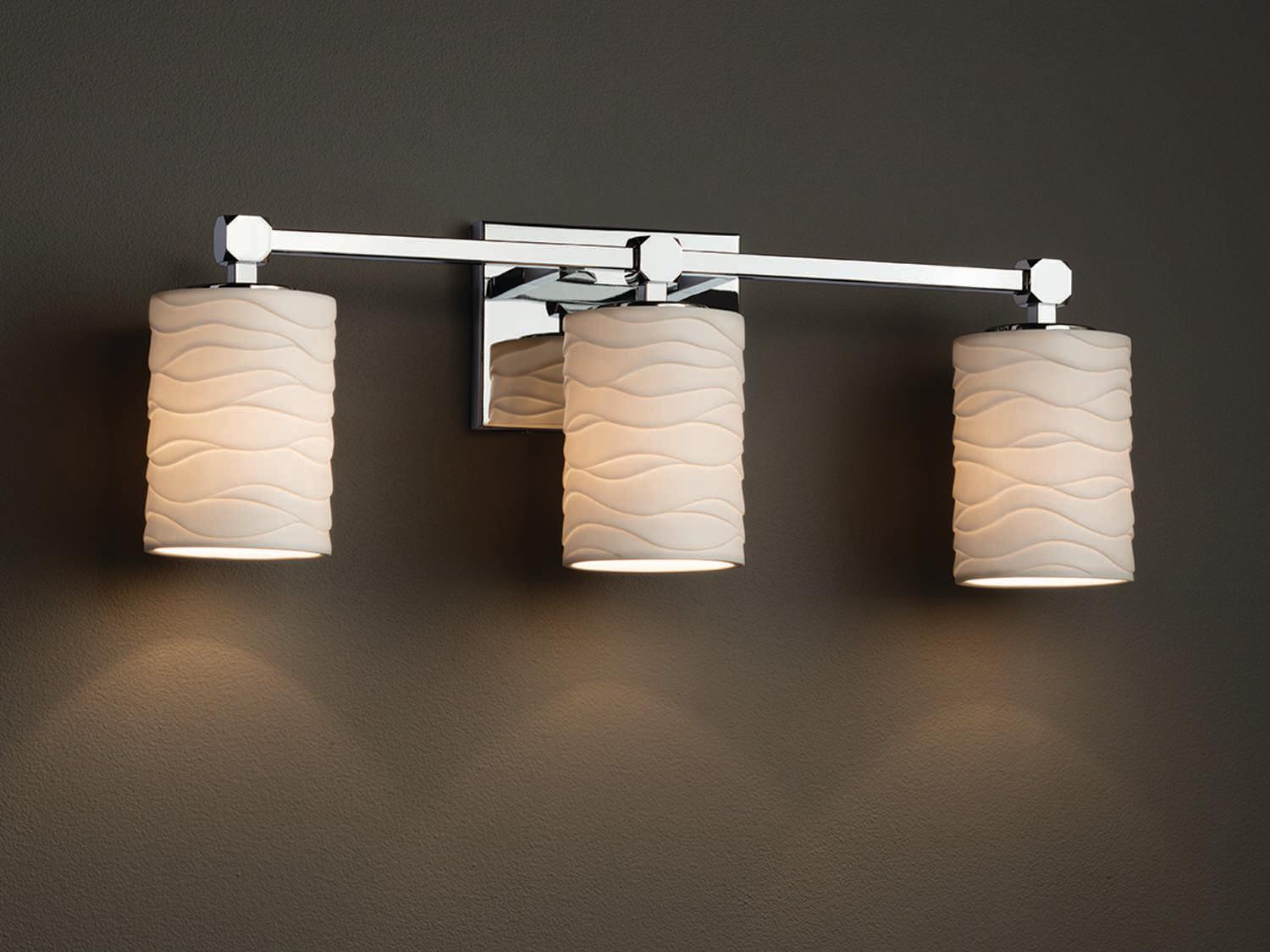 Justice Design Group Limoges 3-Light Chrome Vanity Light