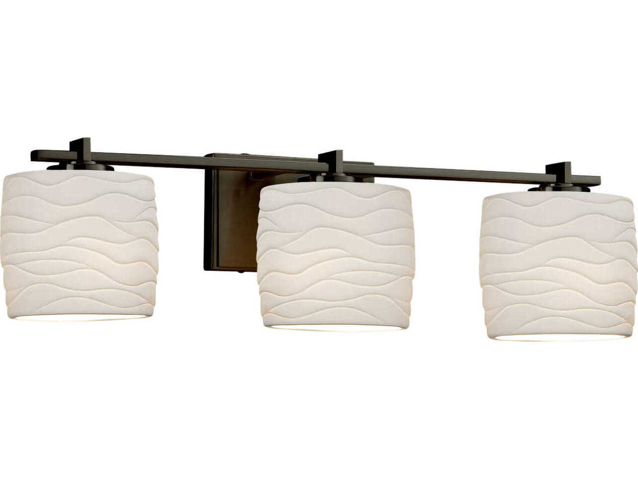 Justice Design Group Limoges 3-Light Bronze Vanity Light