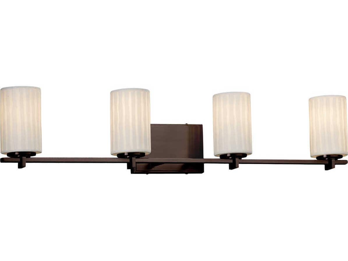 Justice Design Group Limoges 4-Light Nickel Vanity Light