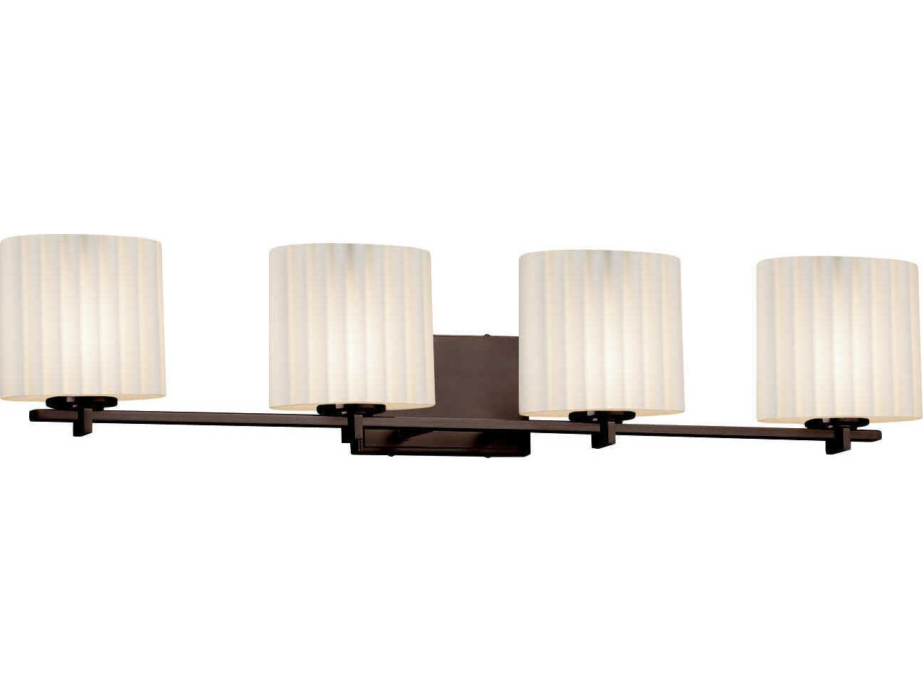 Justice Design Group Limoges 4-Light Nickel Vanity Light