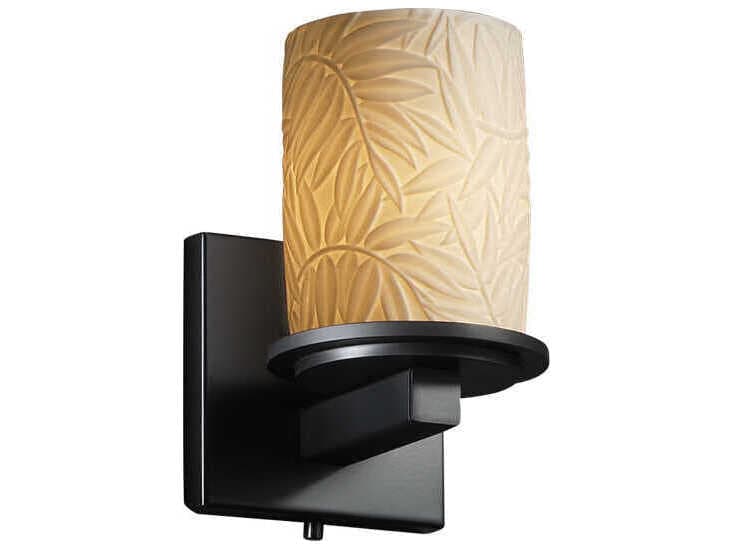 Justice Design Group Limoges 1-Light Black Wall Sconce