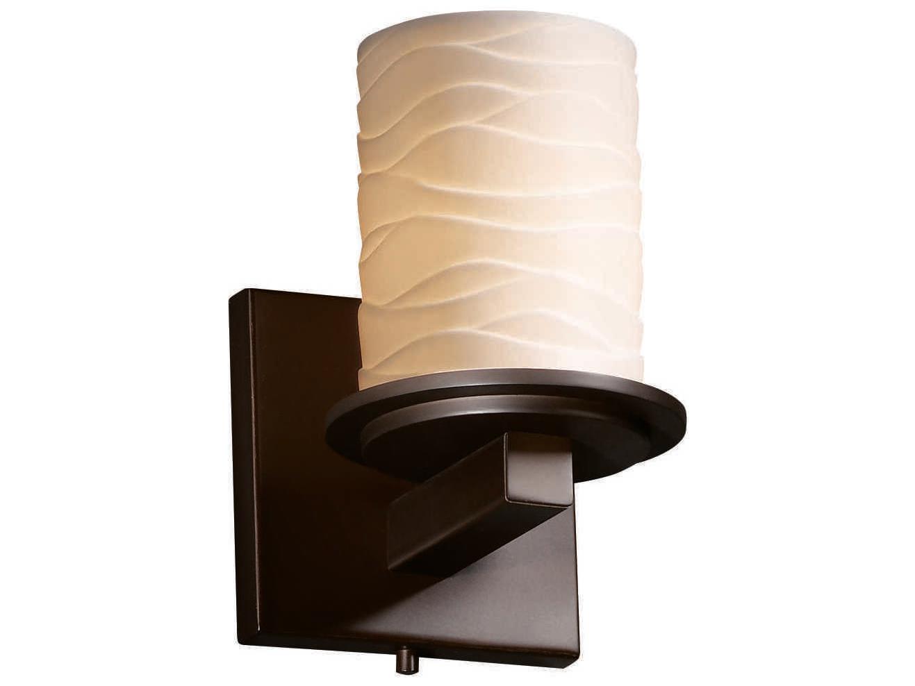 Justice Design Group Limoges 1-Light Black Wall Sconce