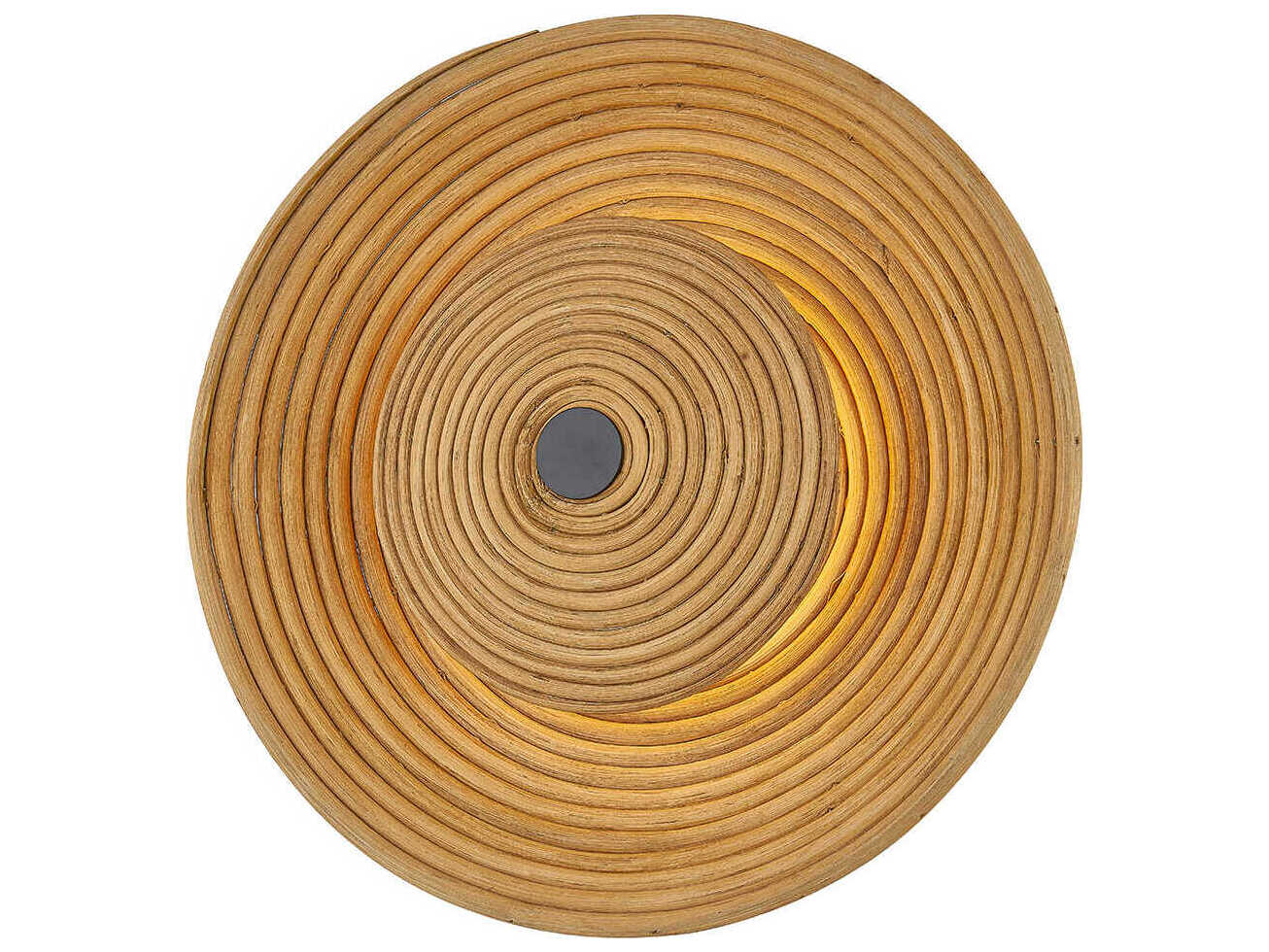 Justice Design Group Caribe Rattan Matte Black Wall Sconce