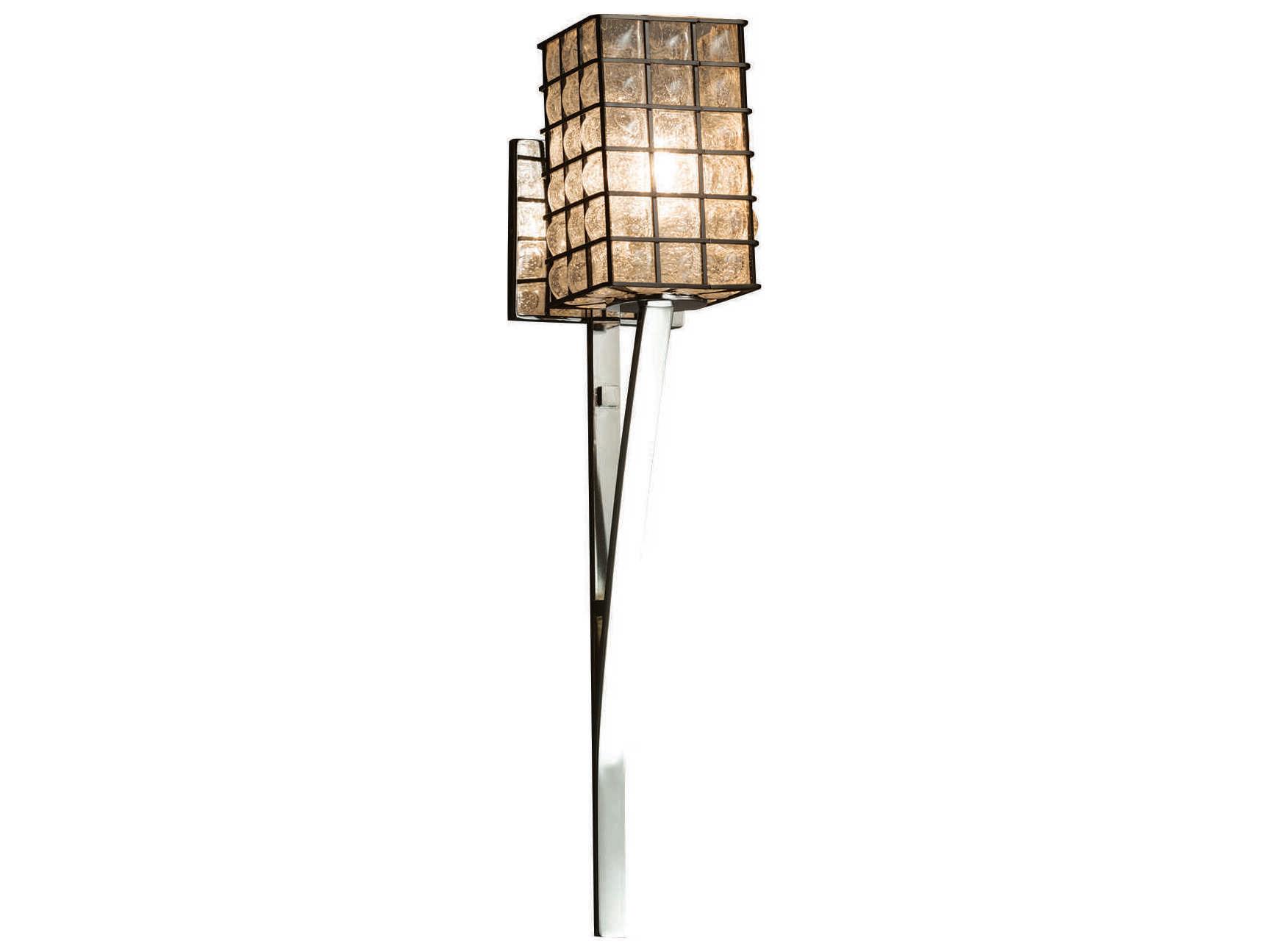 Justice Design Group Wire Glass Chrome Wall Sconce