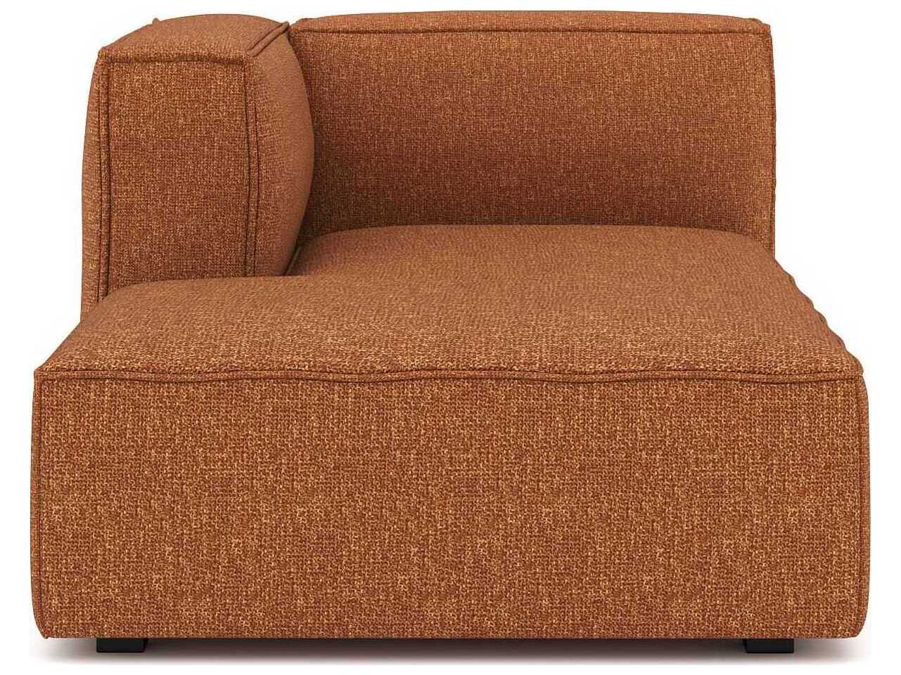 Unique Furniture Beacon Bjorn Rust Orange Upholstered Chaise