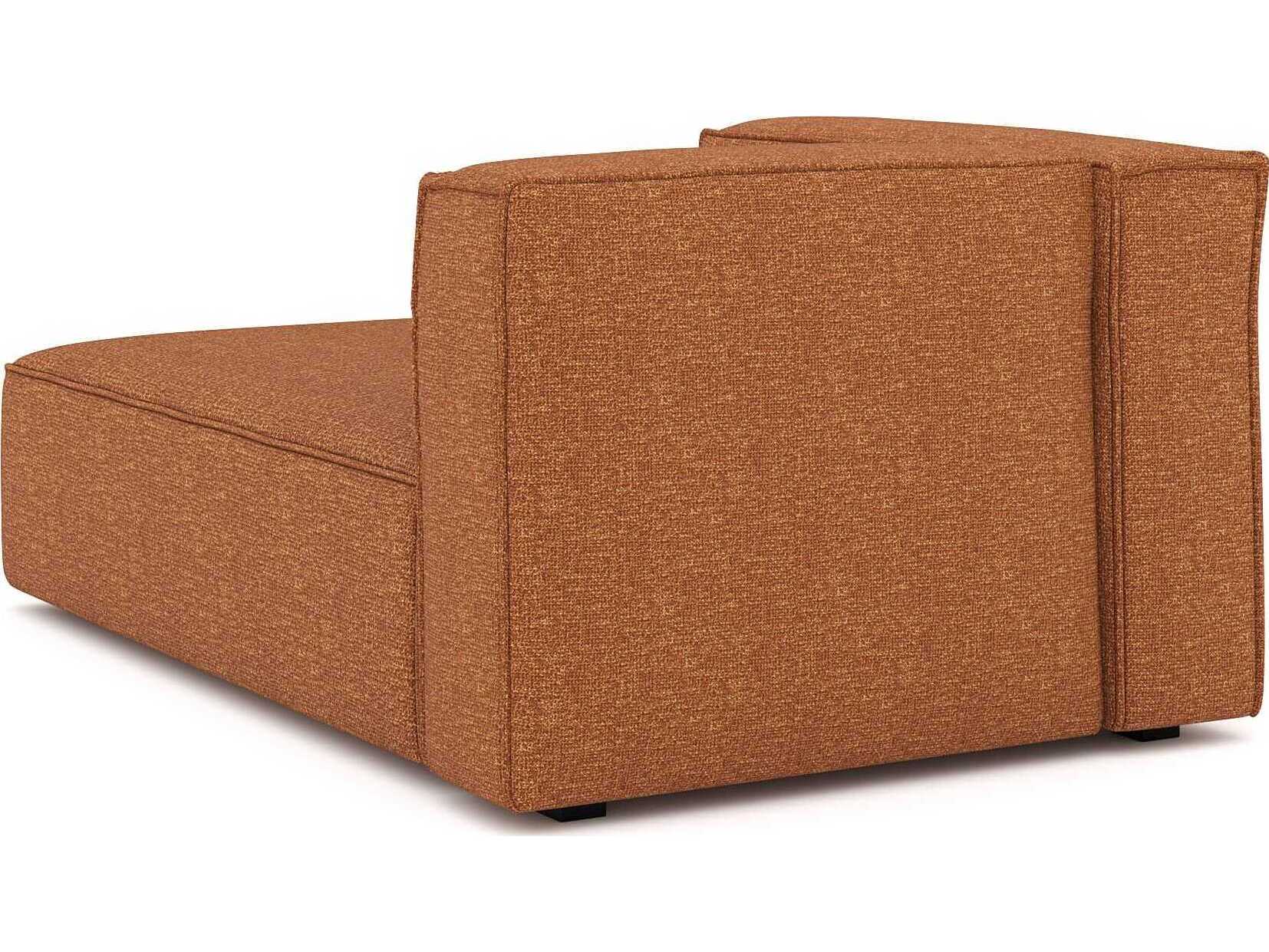 Unique Furniture Beacon Bjorn Rust Orange Upholstered Chaise