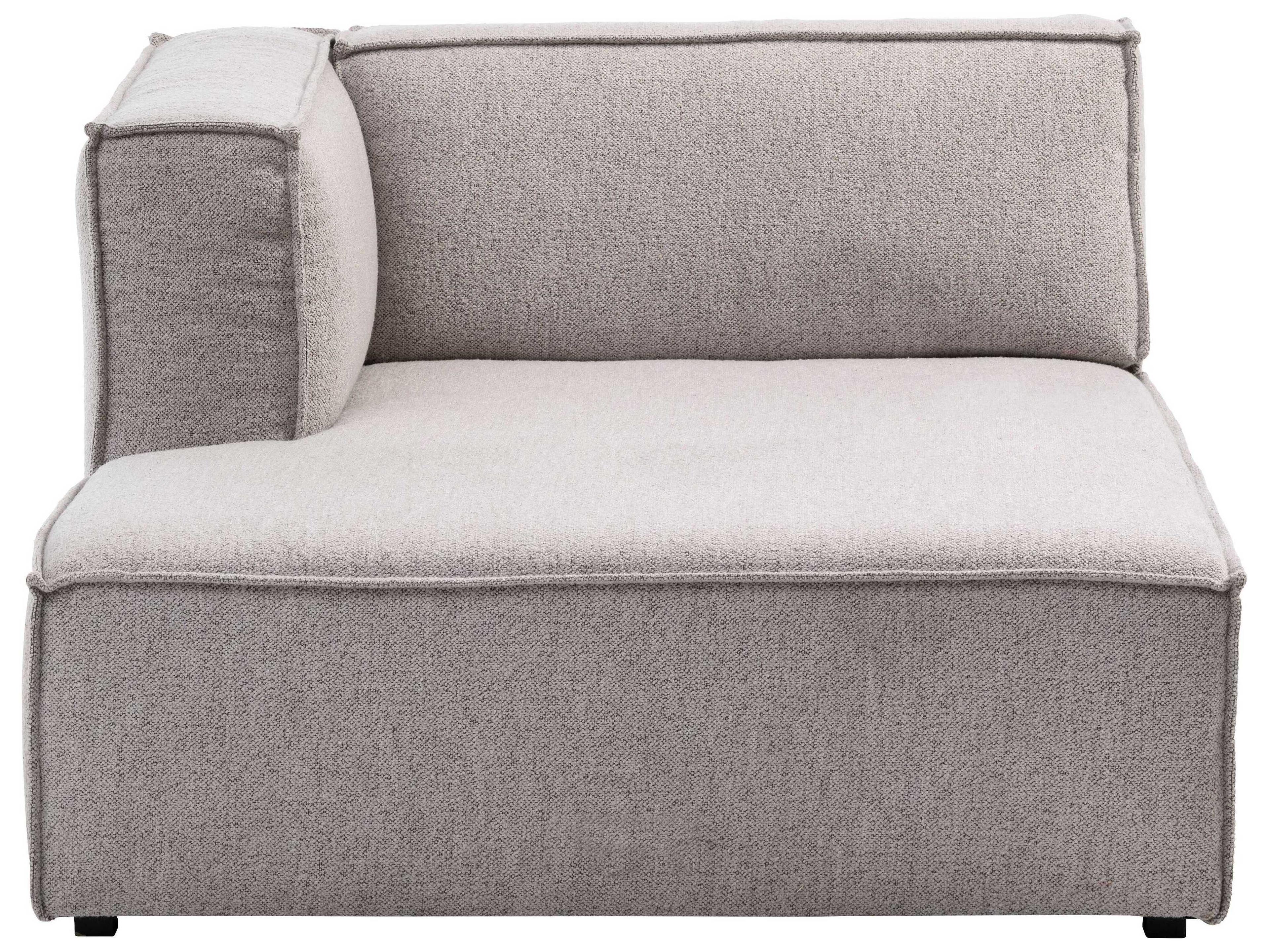 Unique Furniture Beacon Gray Upholstered Chaise