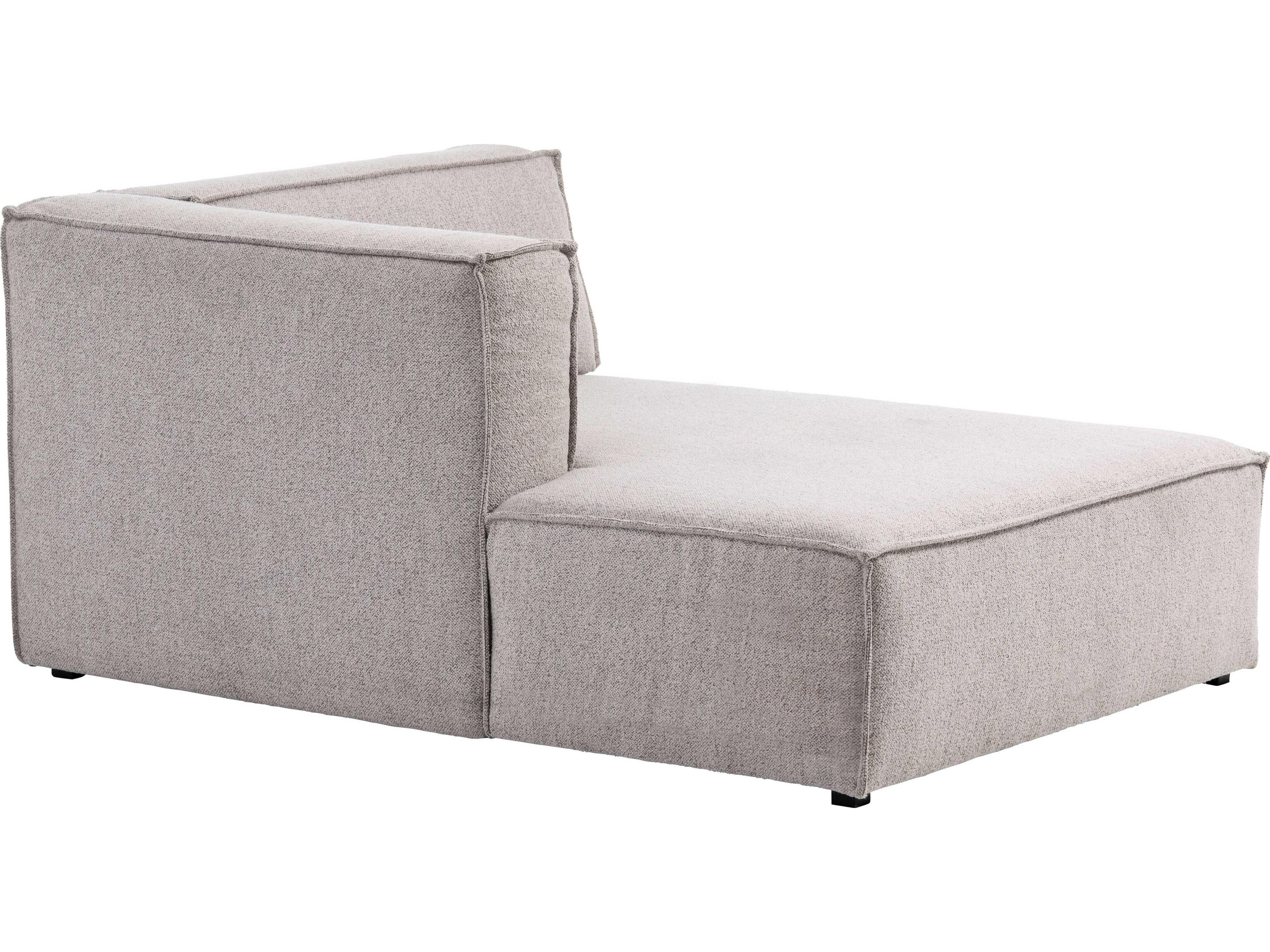 Unique Furniture Beacon Gray Upholstered Chaise