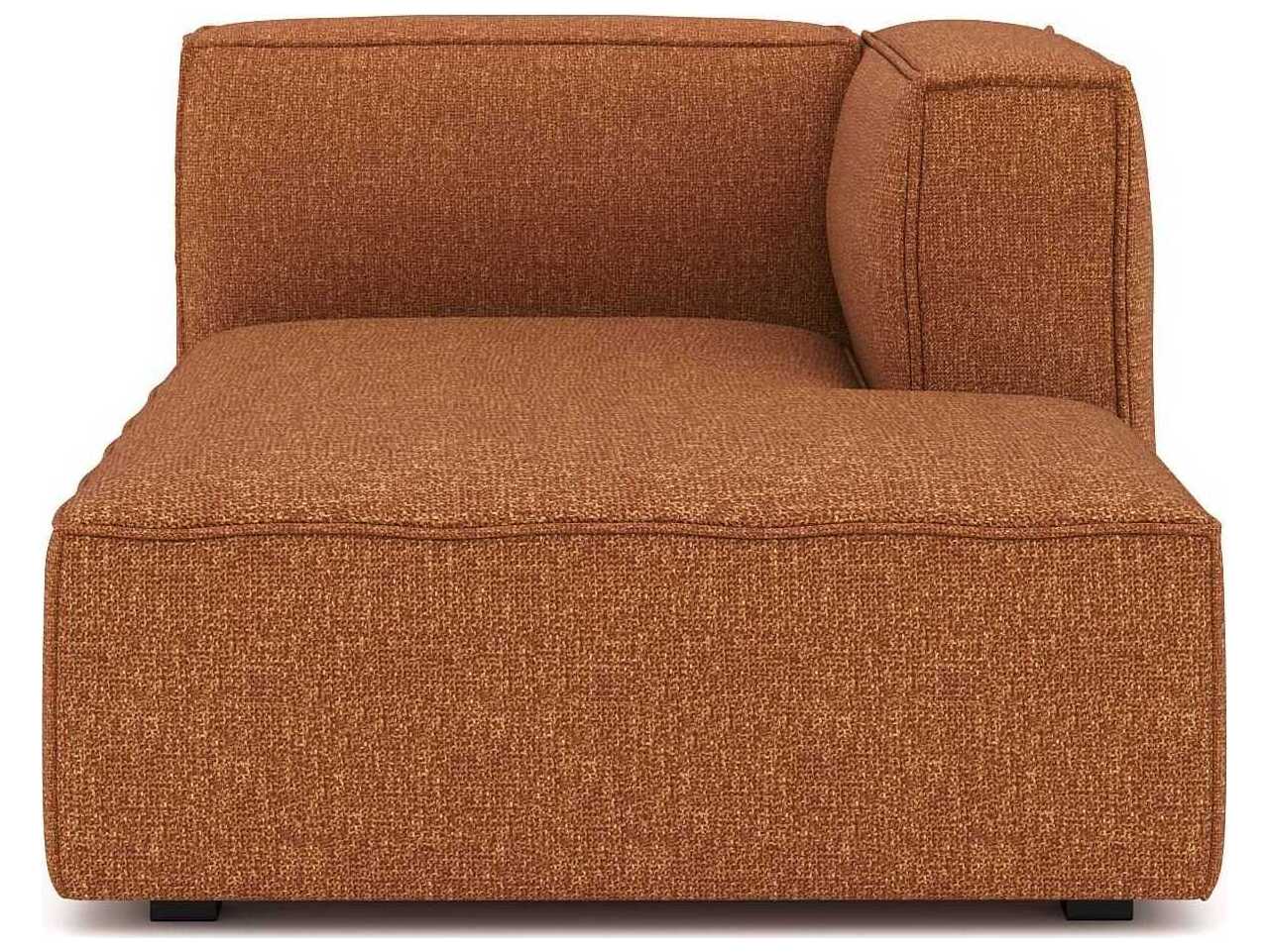 Unique Furniture Beacon Bjorn Rust Orange Upholstered Chaise