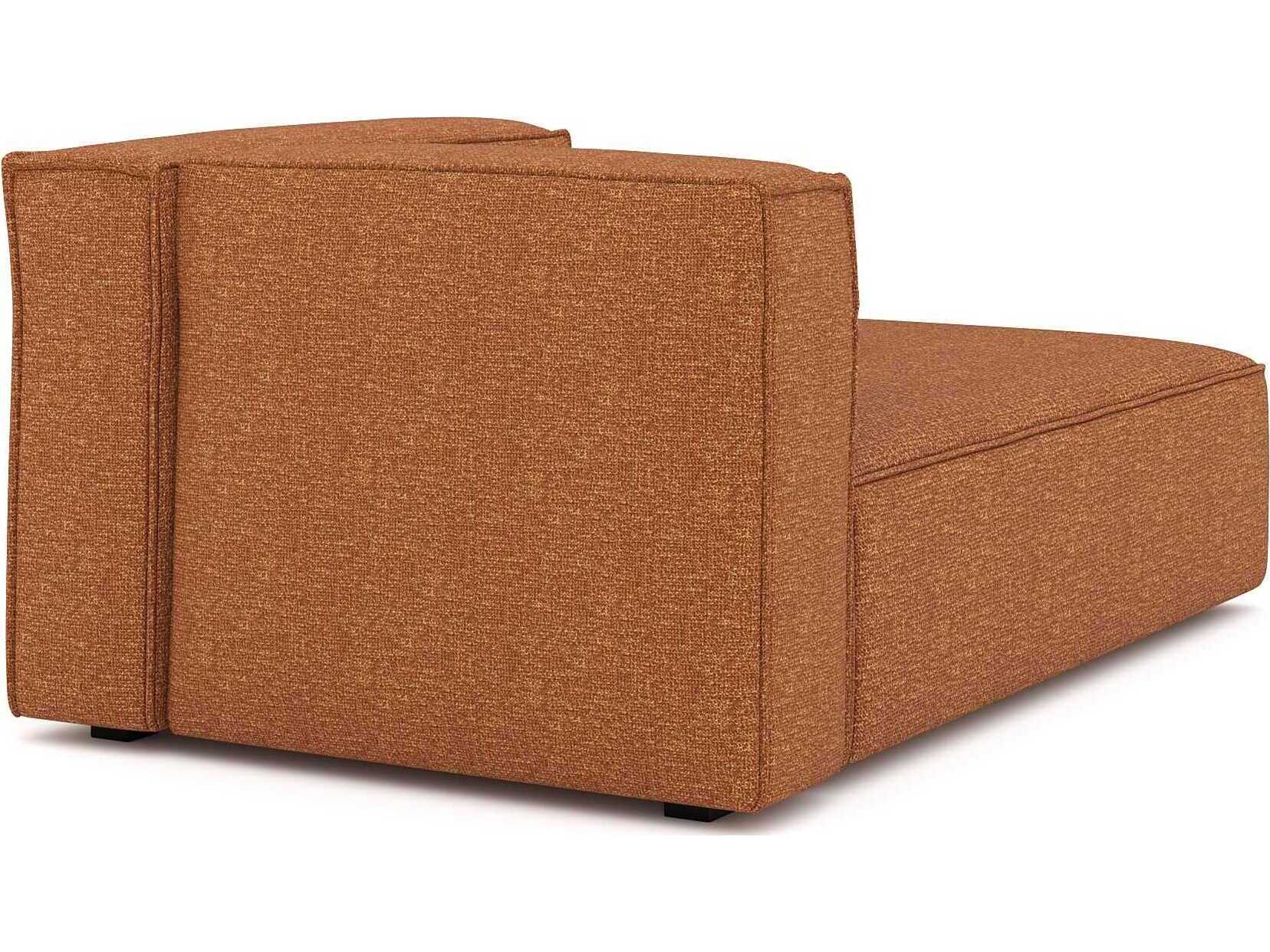 Unique Furniture Beacon Bjorn Rust Orange Upholstered Chaise