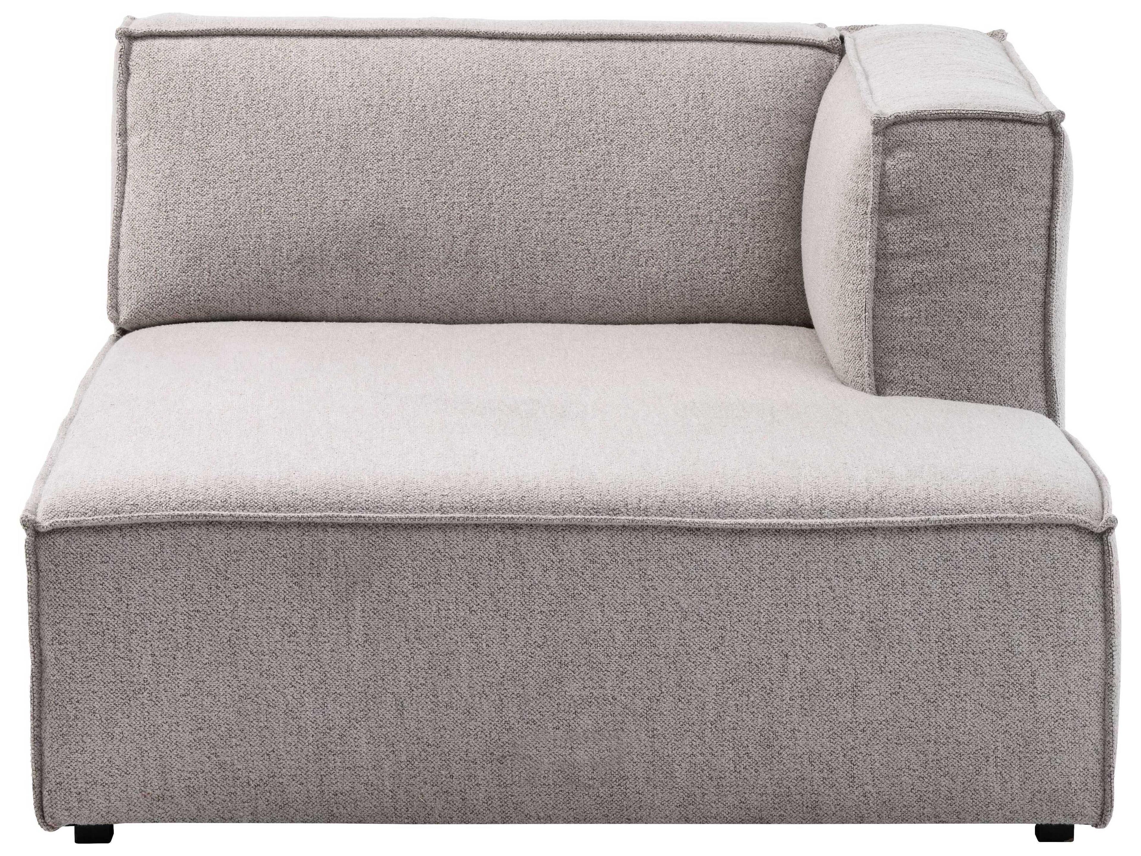 Unique Furniture Beacon Gray Upholstered Chaise