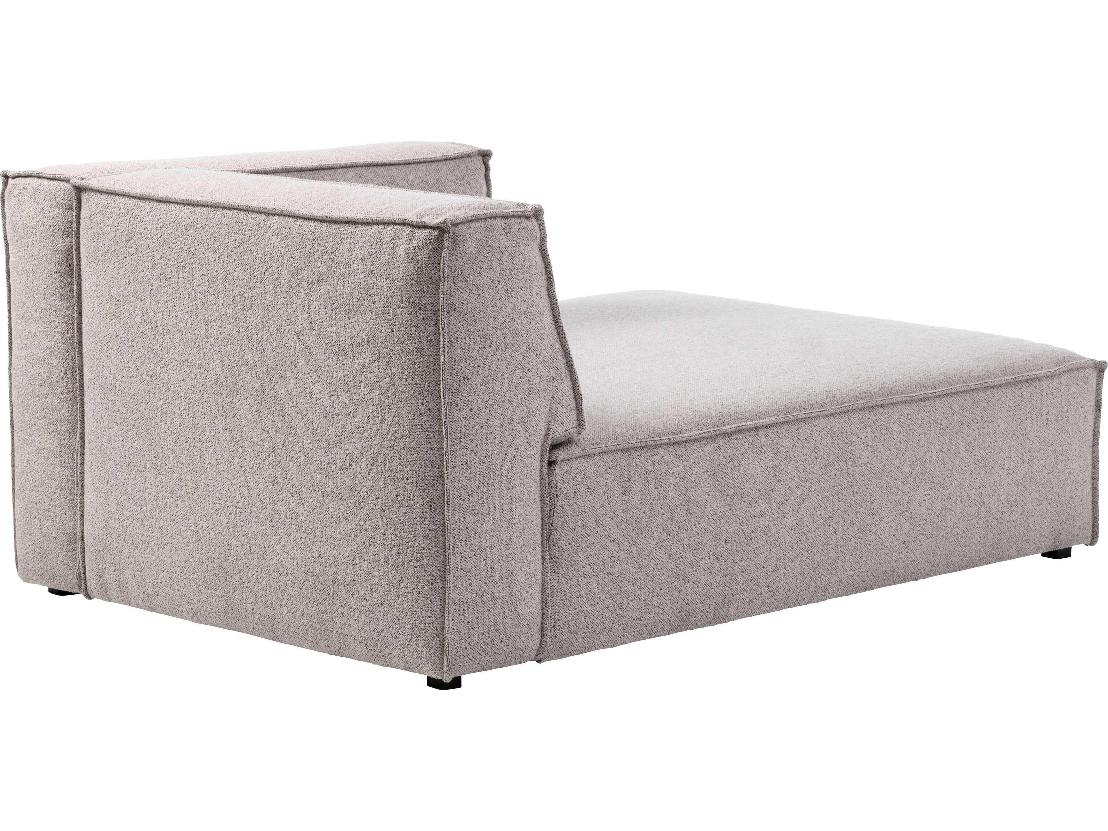 Unique Furniture Beacon Gray Upholstered Chaise