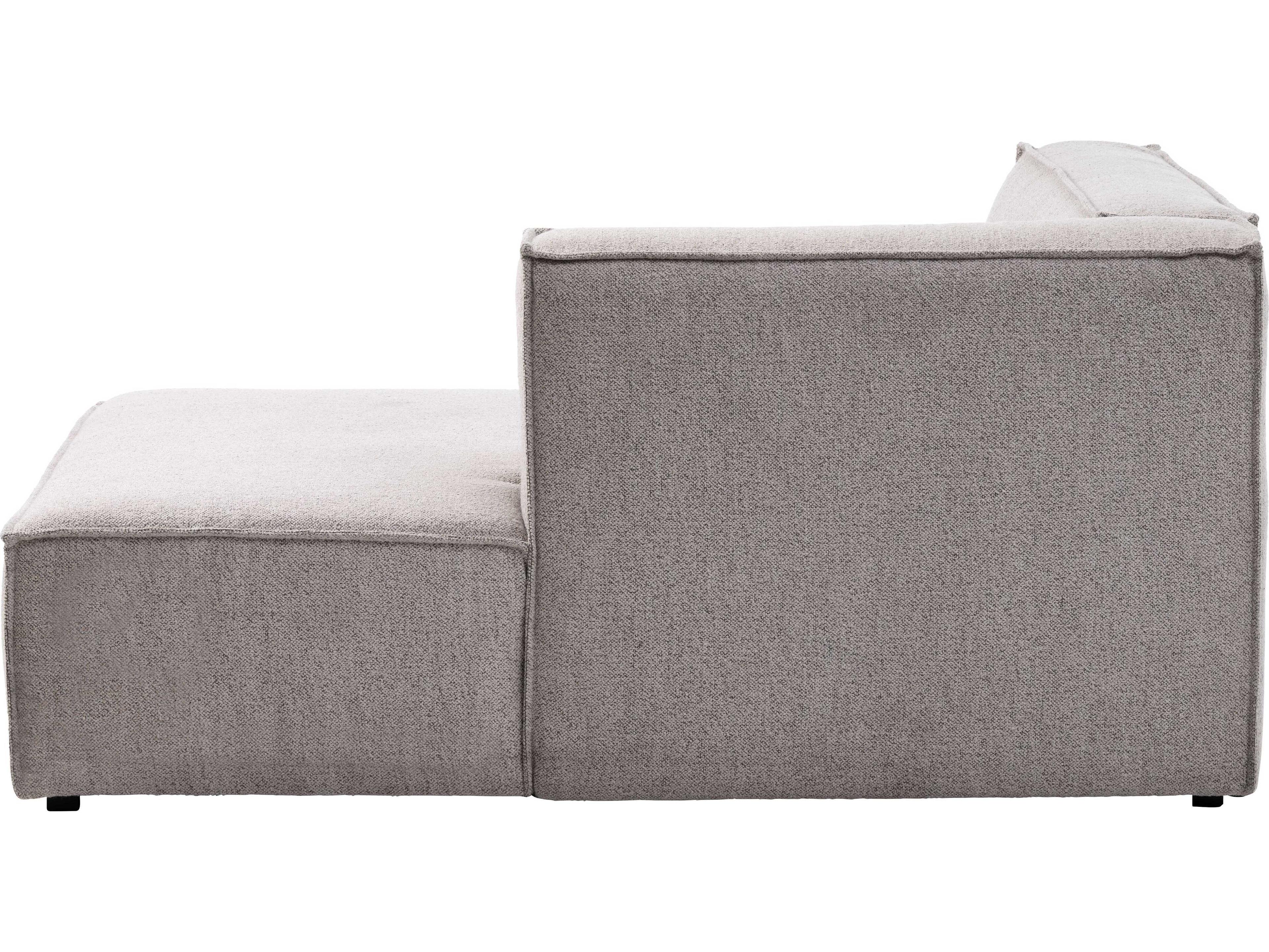 Unique Furniture Beacon Gray Upholstered Chaise
