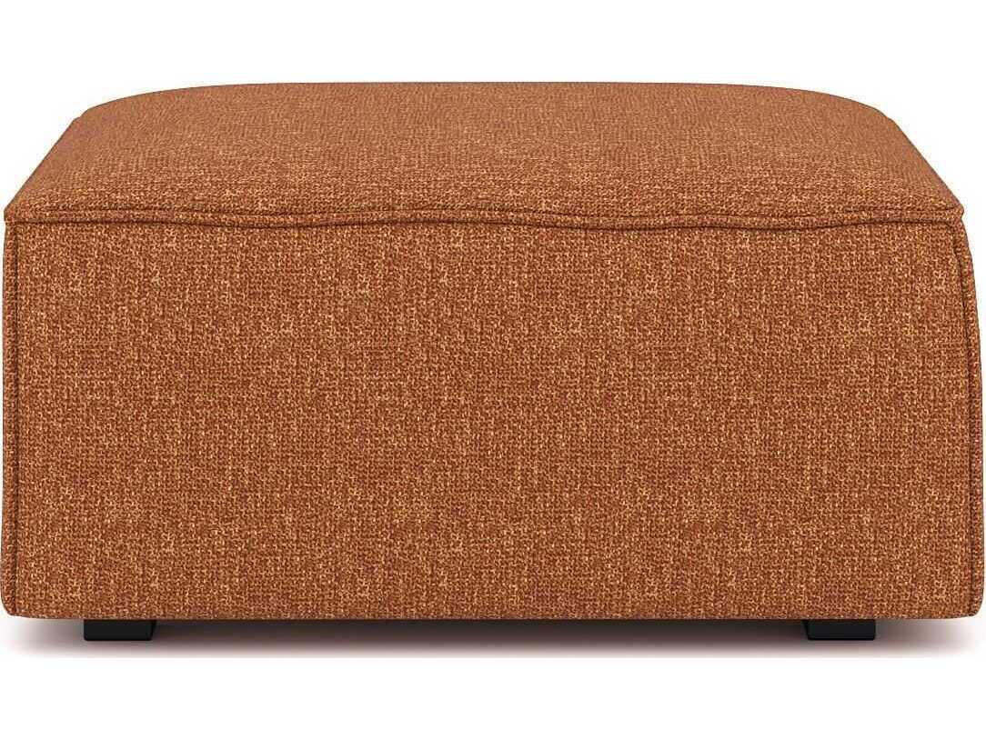 Unique Furniture Beacon Bjorn Rust Orange Upholstered Ottoman