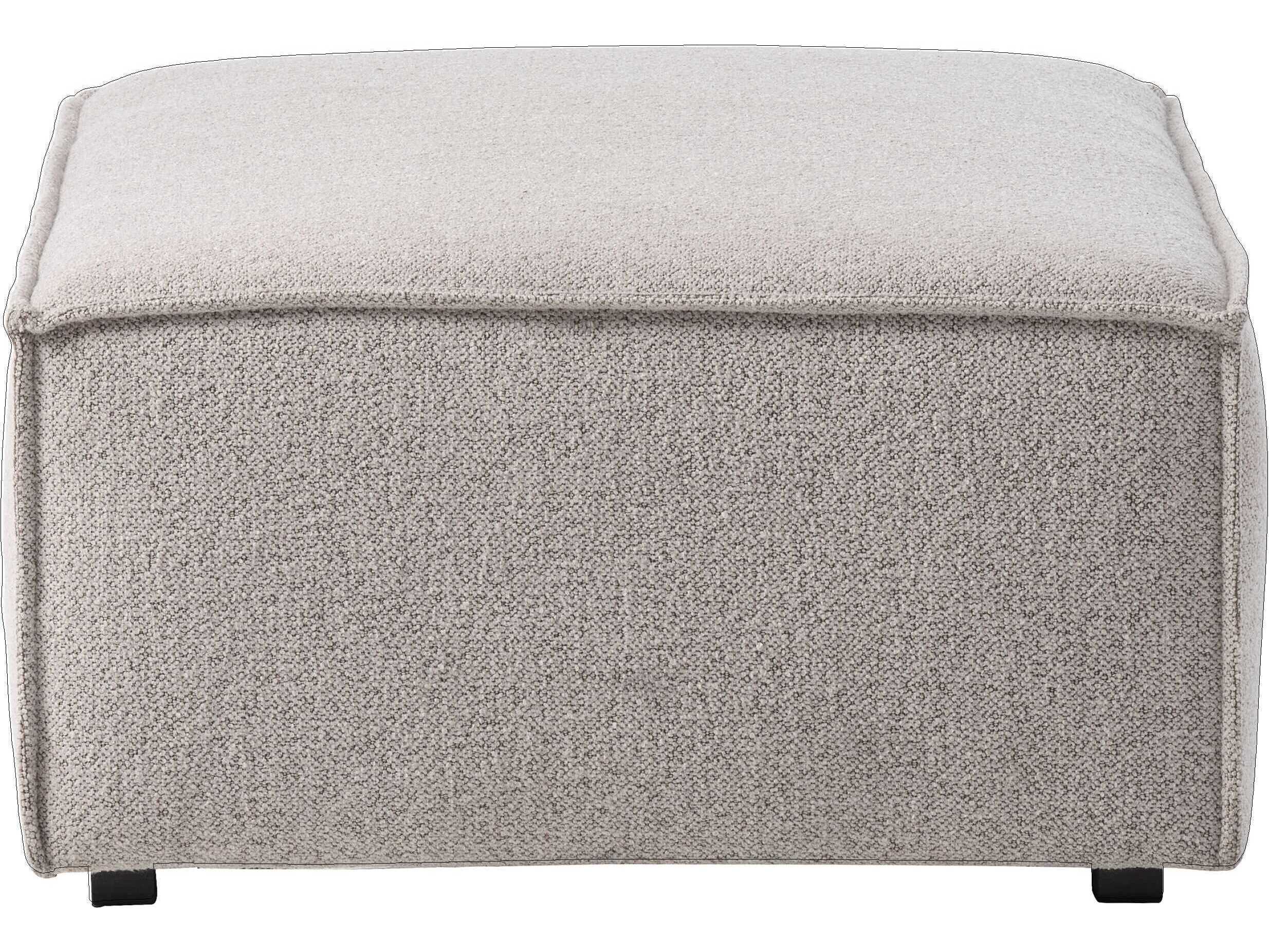 Unique Furniture Beacon Taupe Gray Upholstered Ottoman