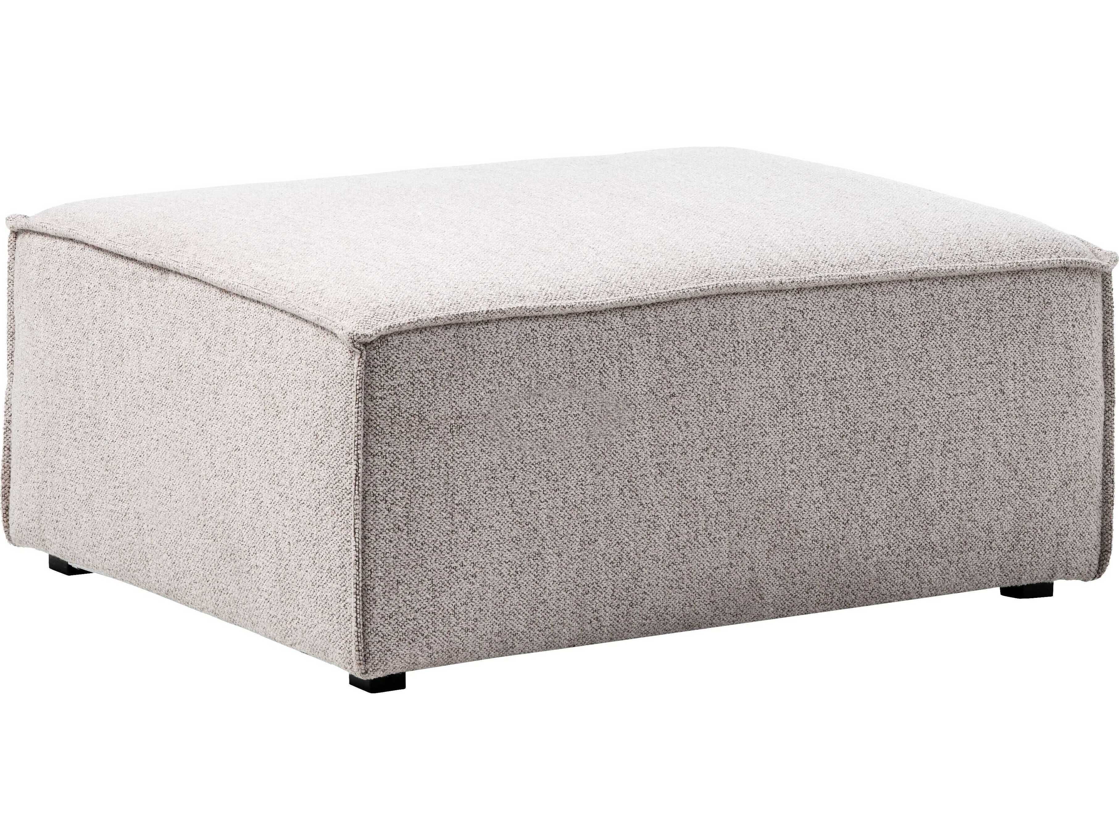 Unique Furniture Beacon Taupe Gray Upholstered Ottoman