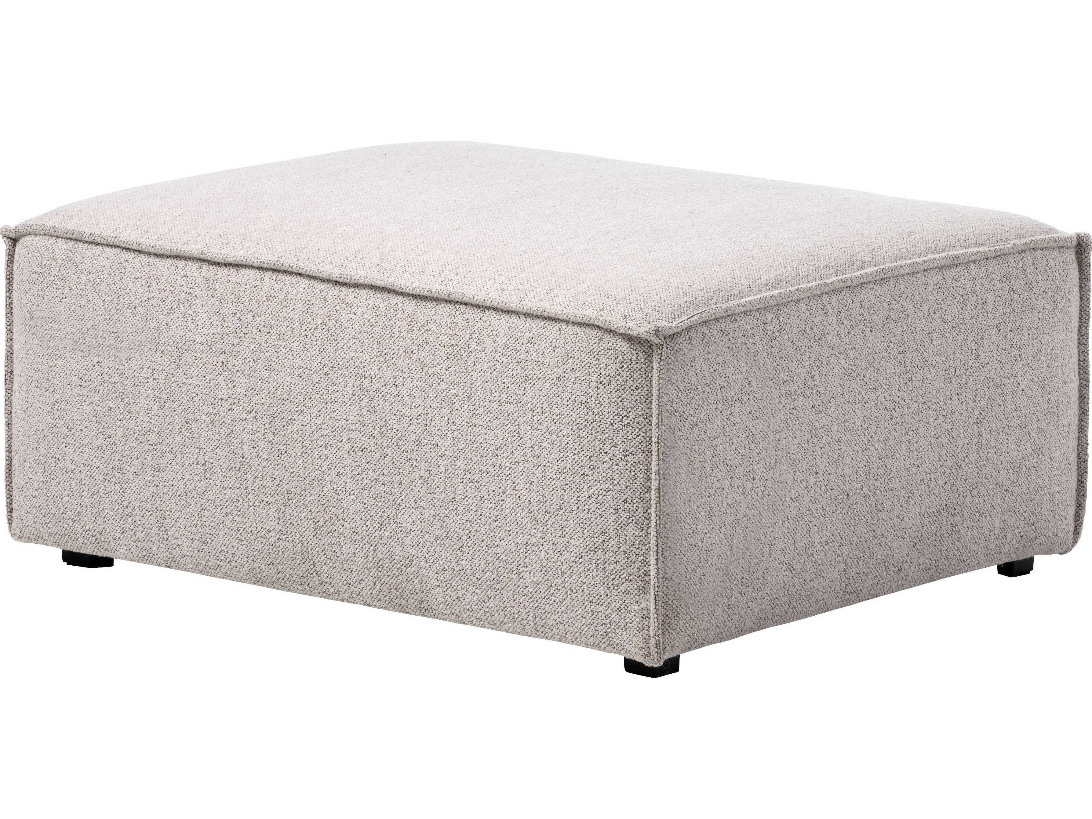 Unique Furniture Beacon Taupe Gray Upholstered Ottoman
