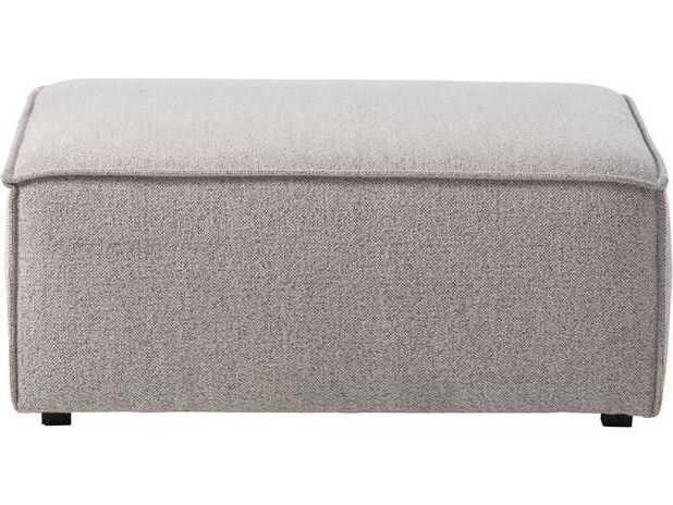 Unique Furniture Beacon Taupe Gray Upholstered Ottoman