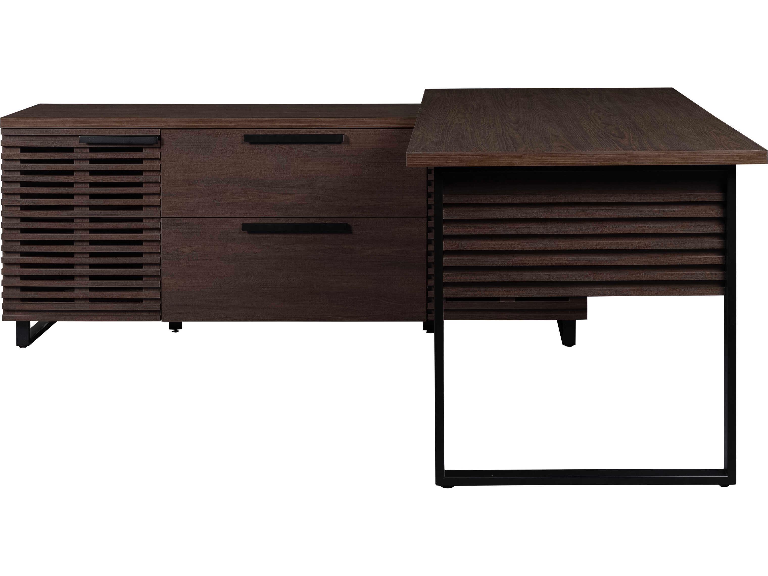 Unique Furniture Bisana Brown L-Shaped Desk