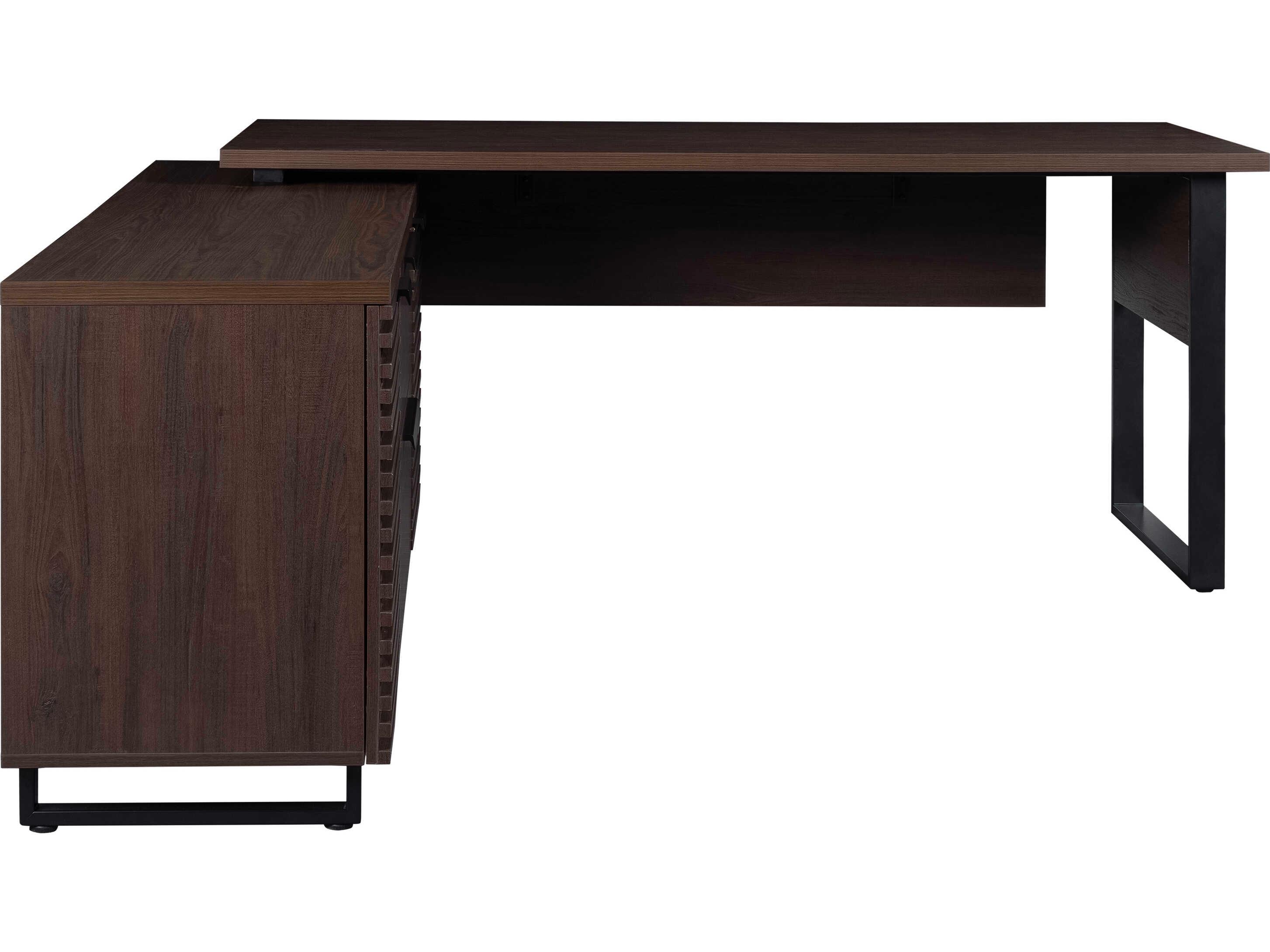 Unique Furniture Bisana Brown L-Shaped Desk