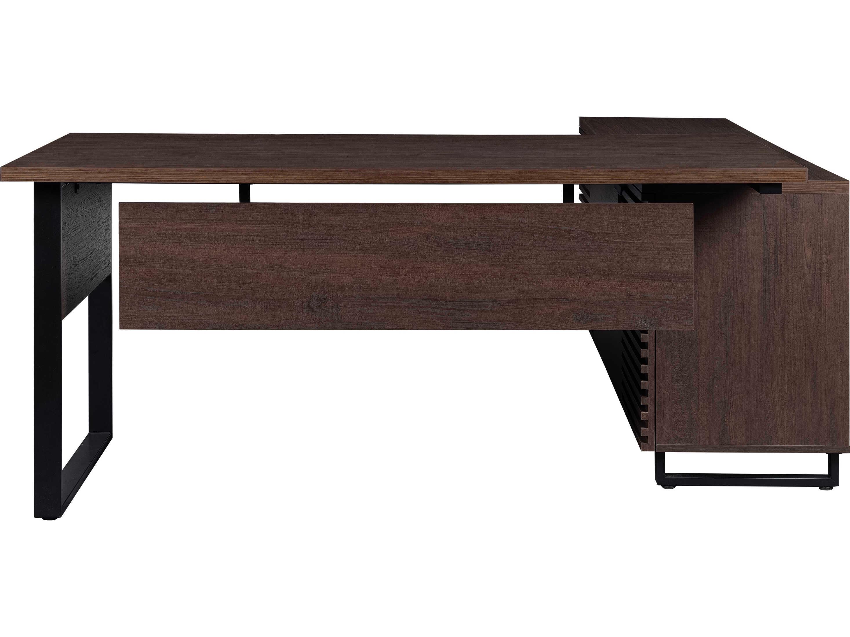 Unique Furniture Bisana Brown L-Shaped Desk