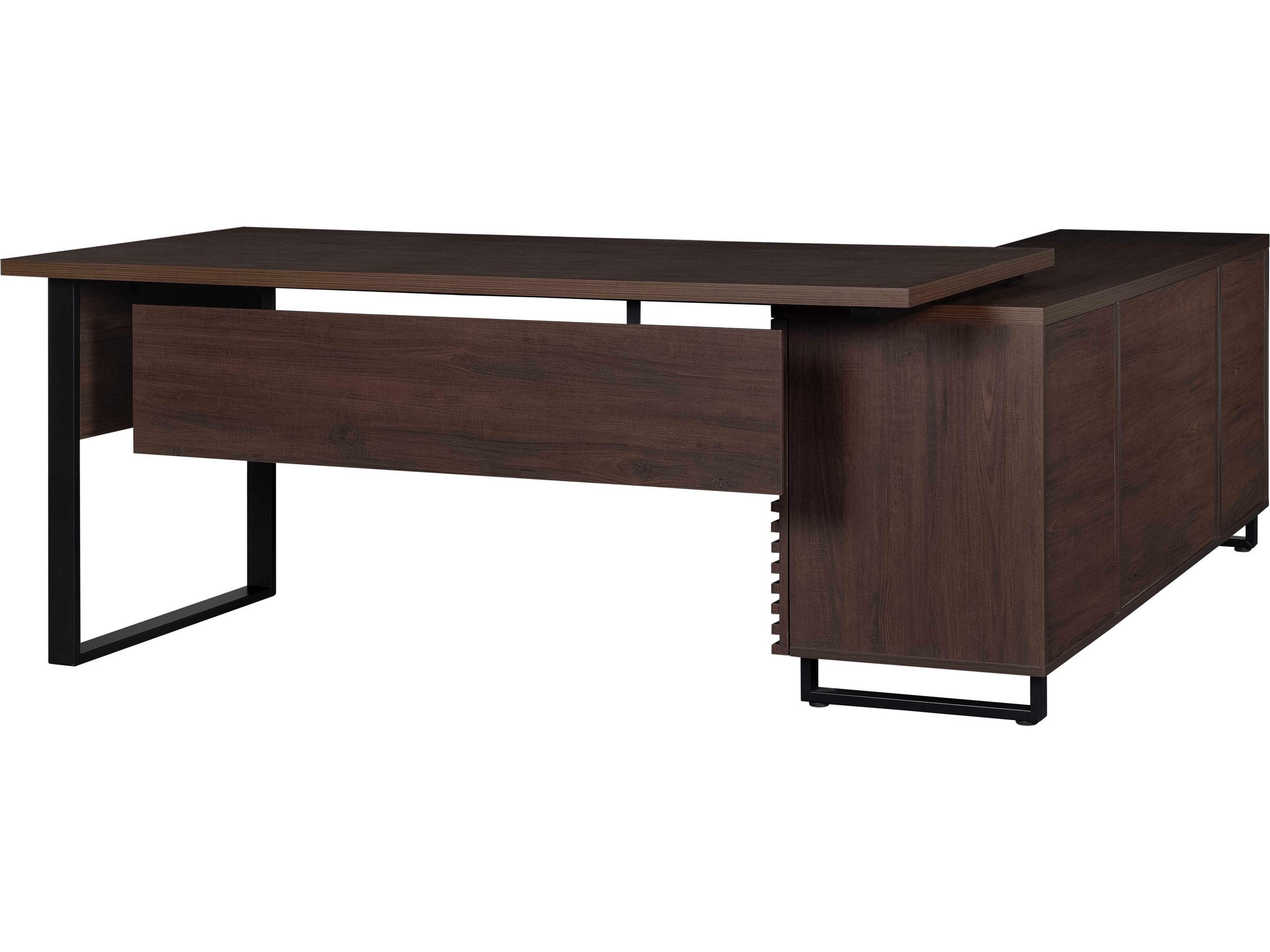 Unique Furniture Bisana Brown L-Shaped Desk
