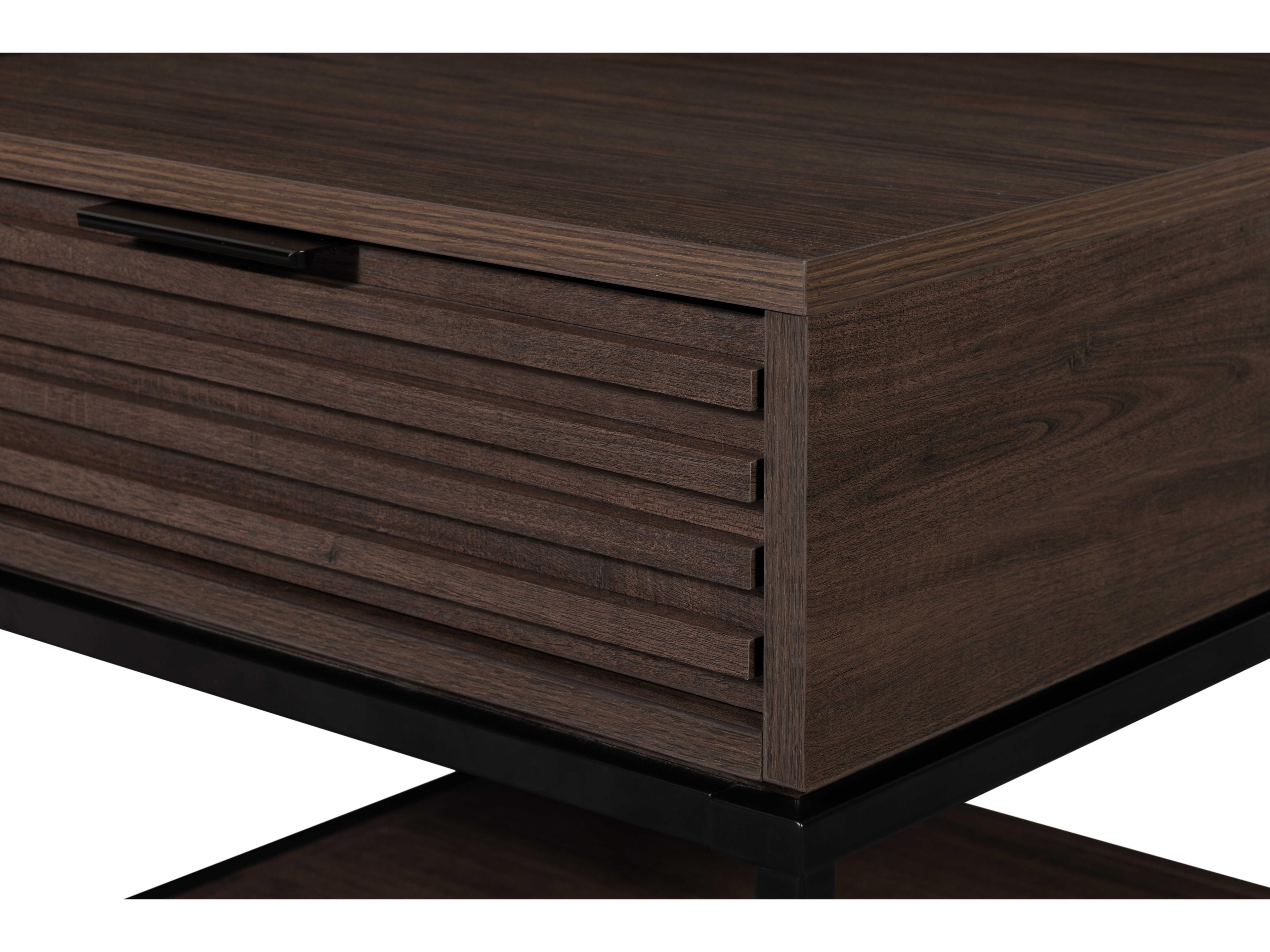 Unique Furniture Bisana Rectangular Wood Brown End Table