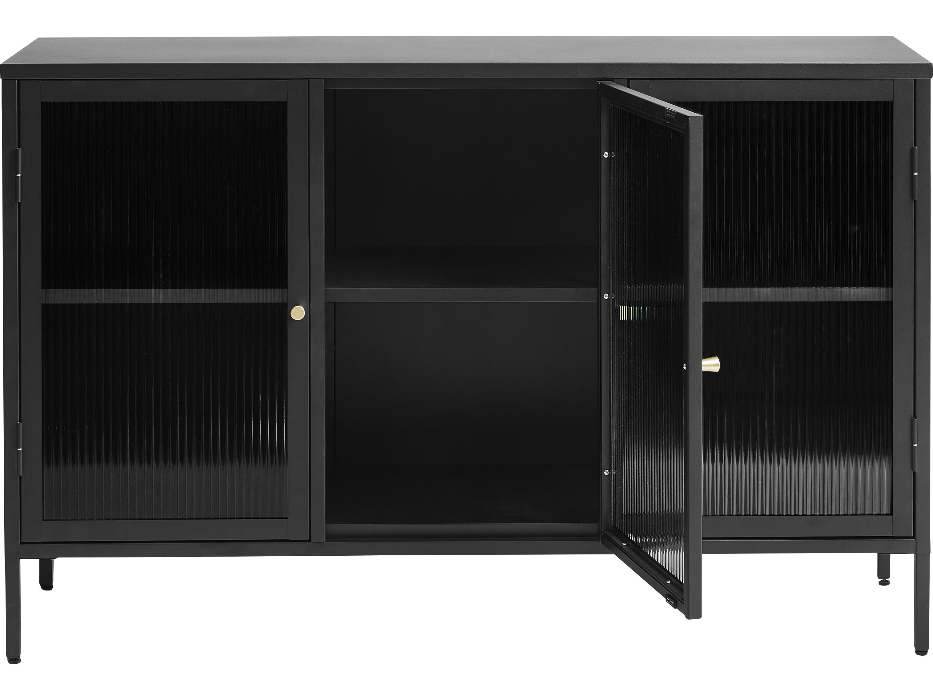 Unique Furniture Vega 52" Black & Golden Sideboard