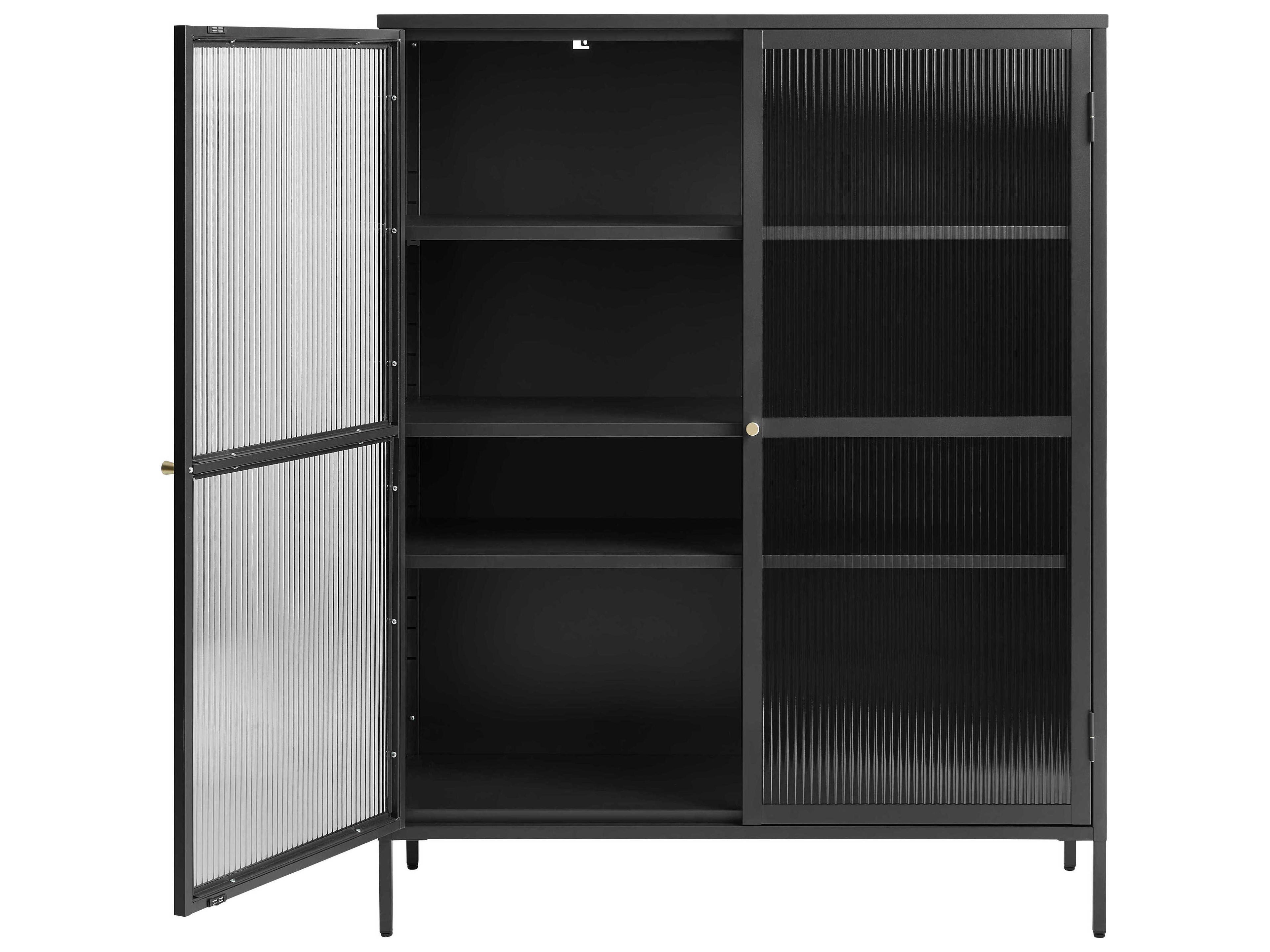 Unique Furniture Vega Black & Golden Display Cabinet