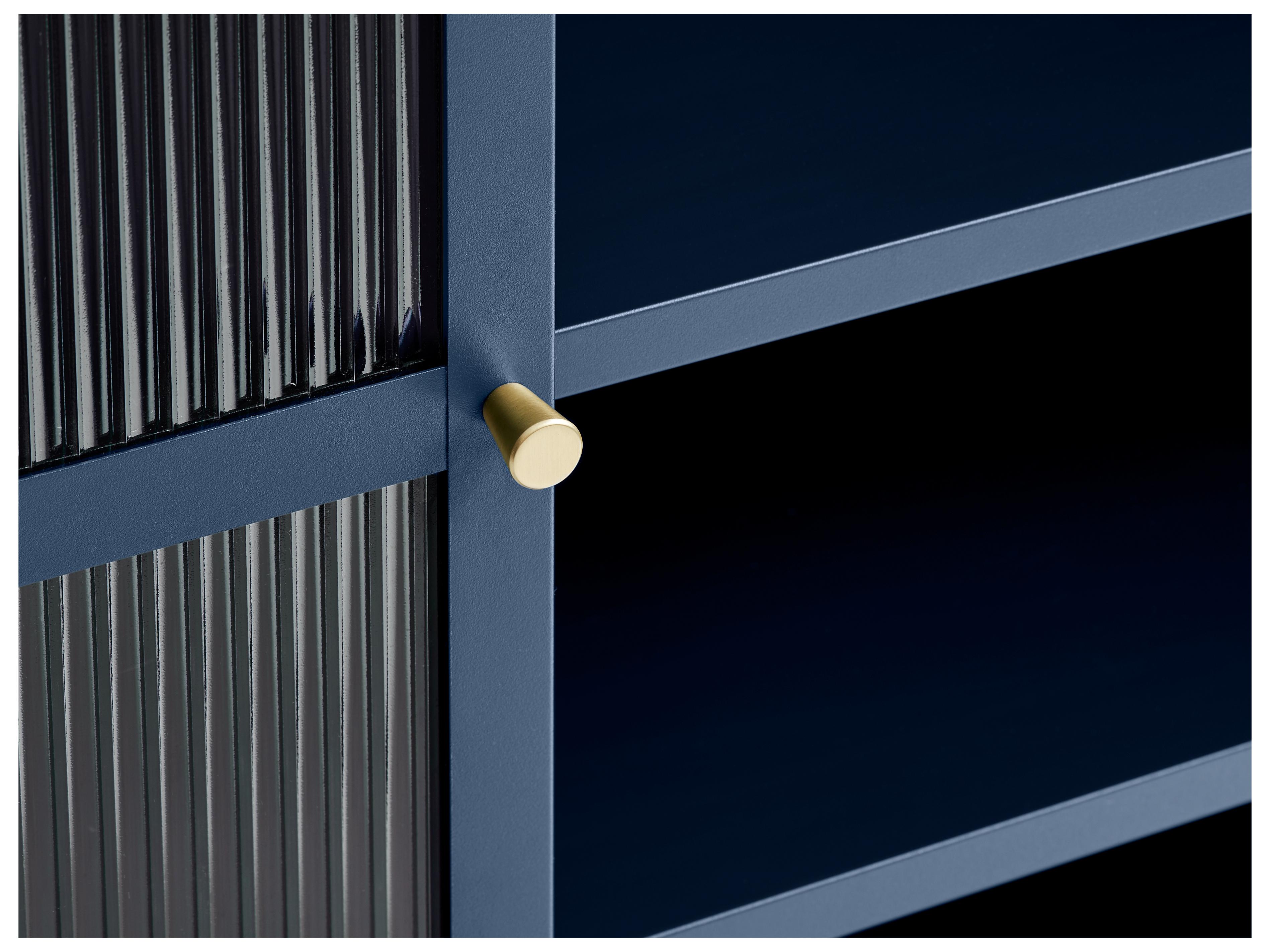 Unique Furniture Vega Blue & Golden Display Cabinet