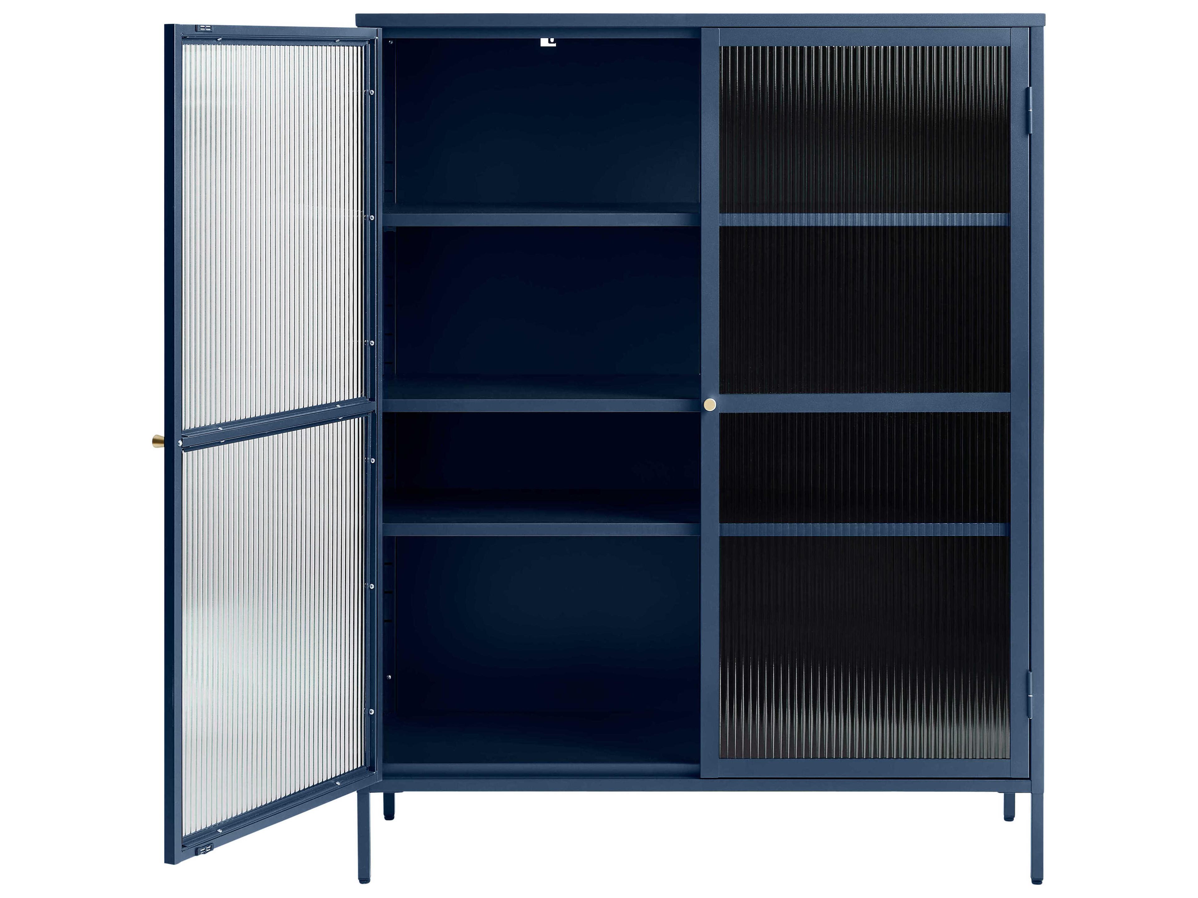 Unique Furniture Vega Blue & Golden Display Cabinet