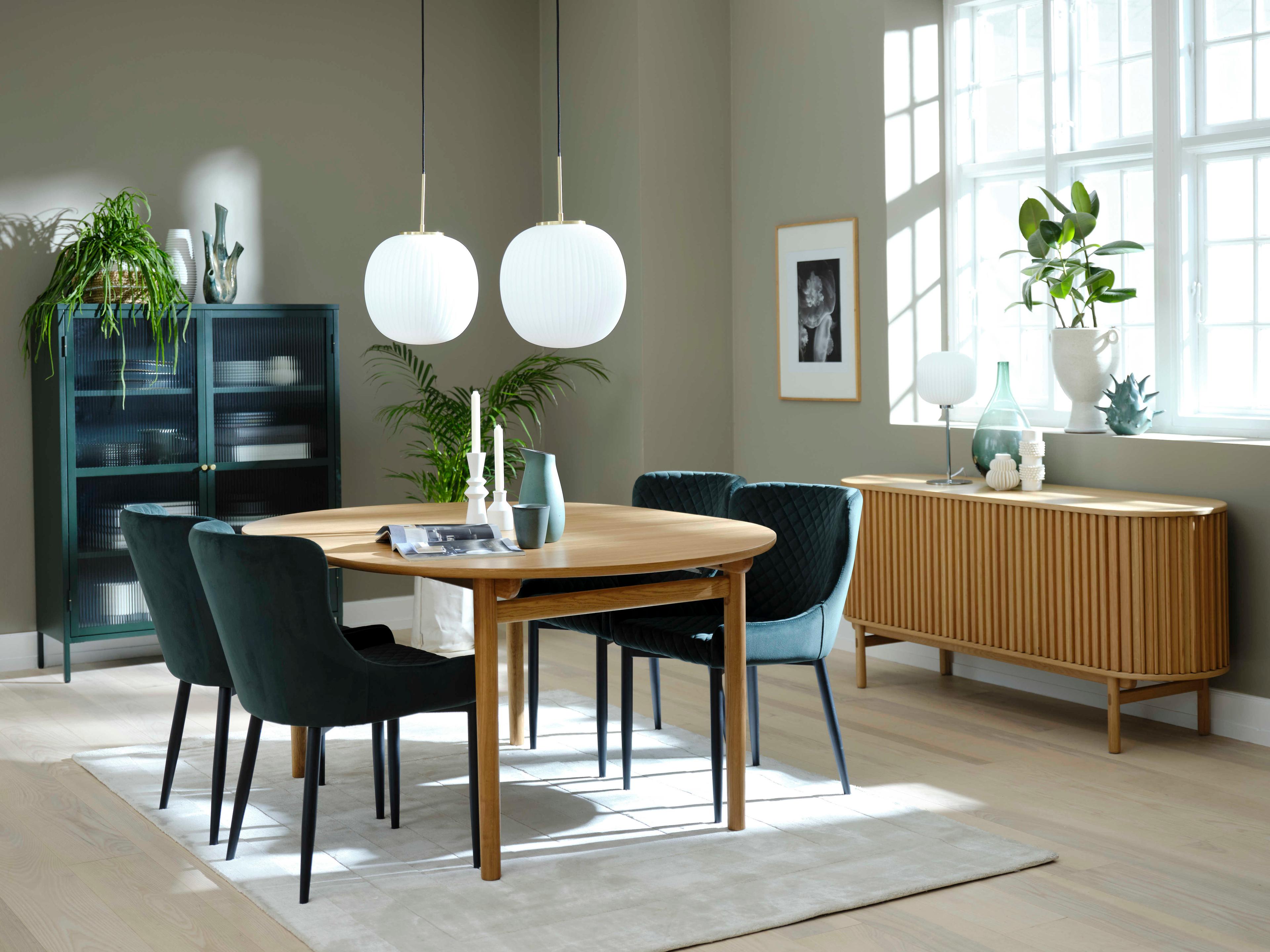 Unique Furniture Vega Green & Golden Display Cabinet