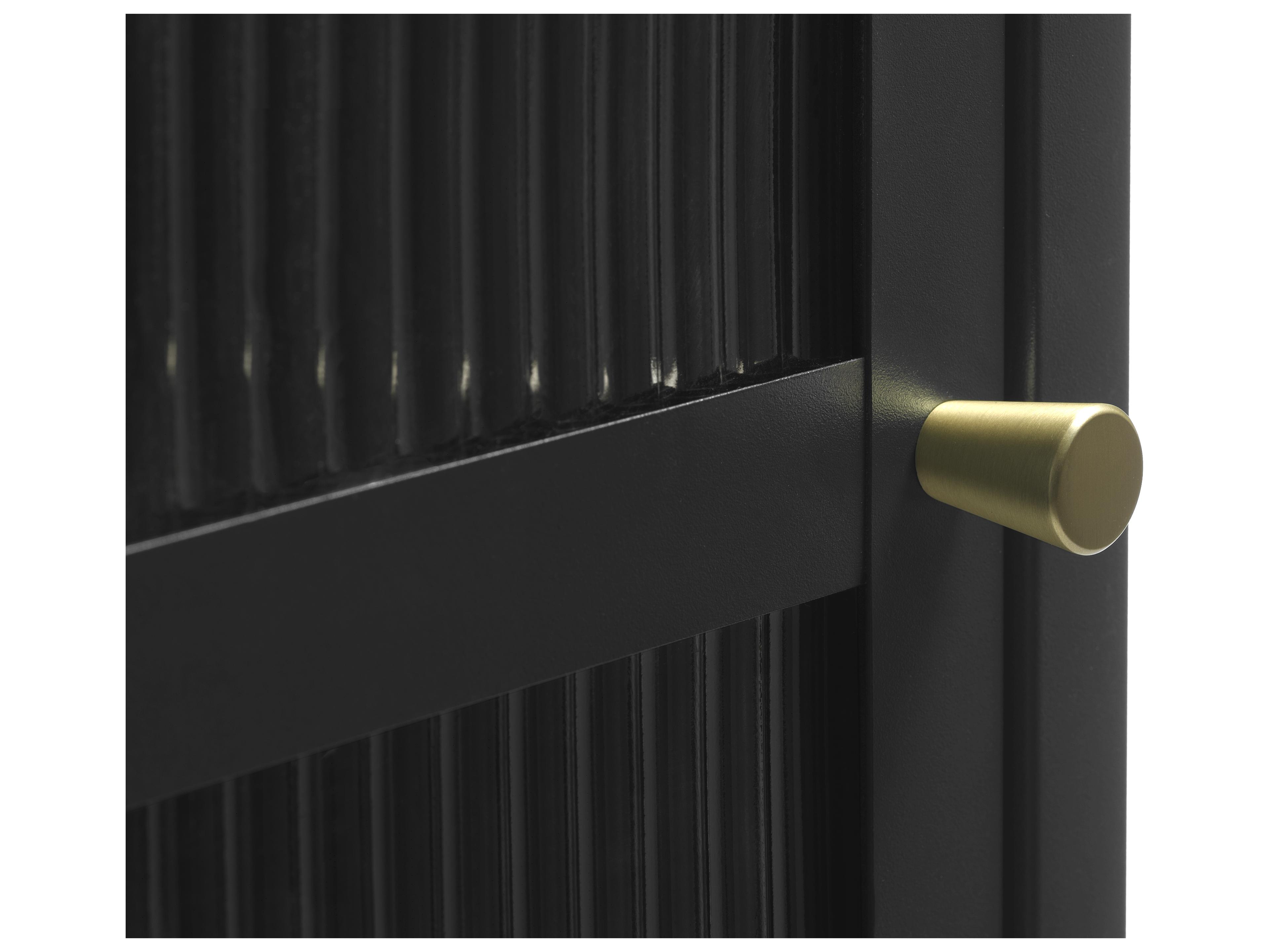 Unique Furniture Vega Black & Golden Accent Chest