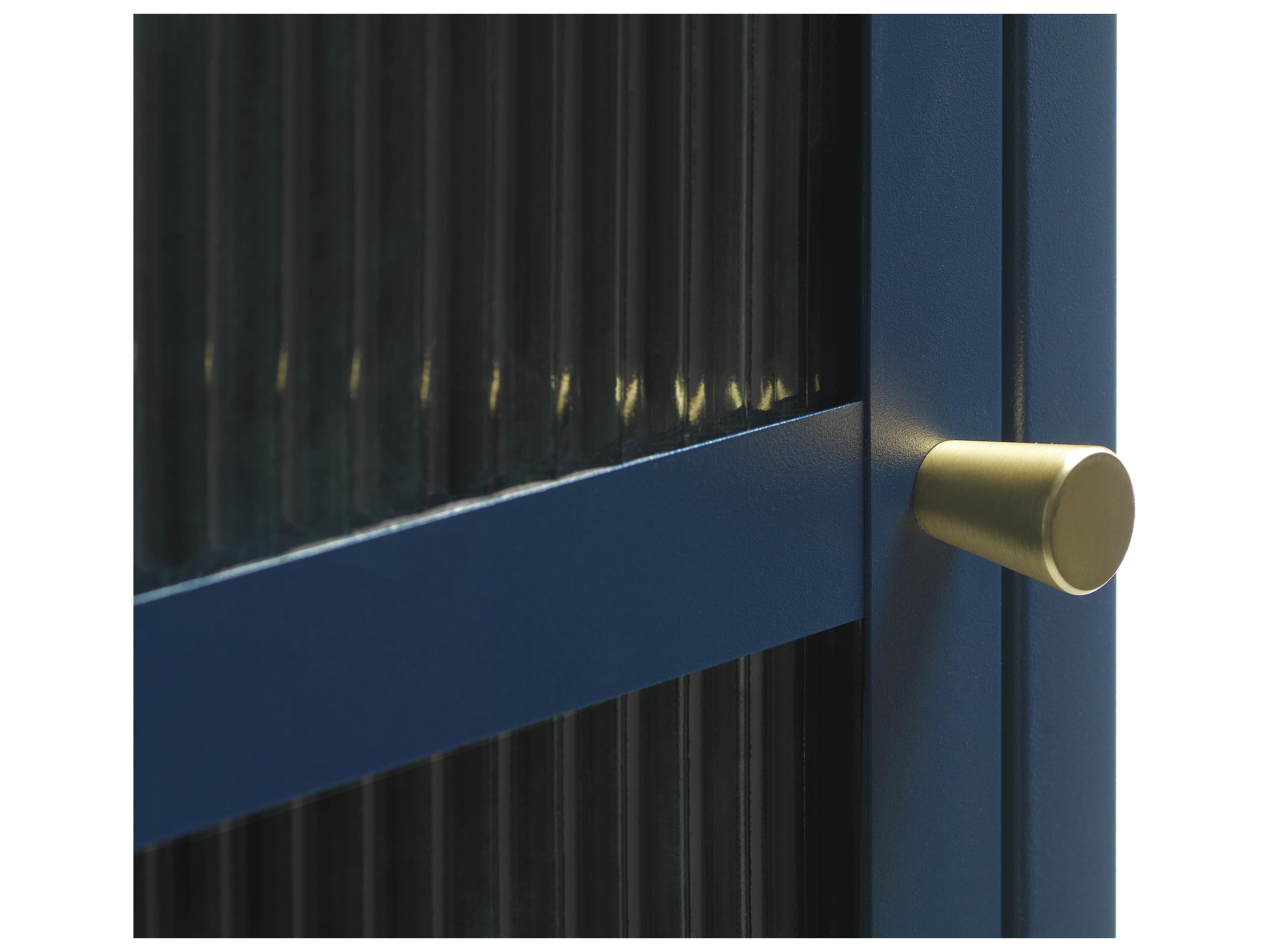 Unique Furniture Vega Blue & Golden Accent Chest