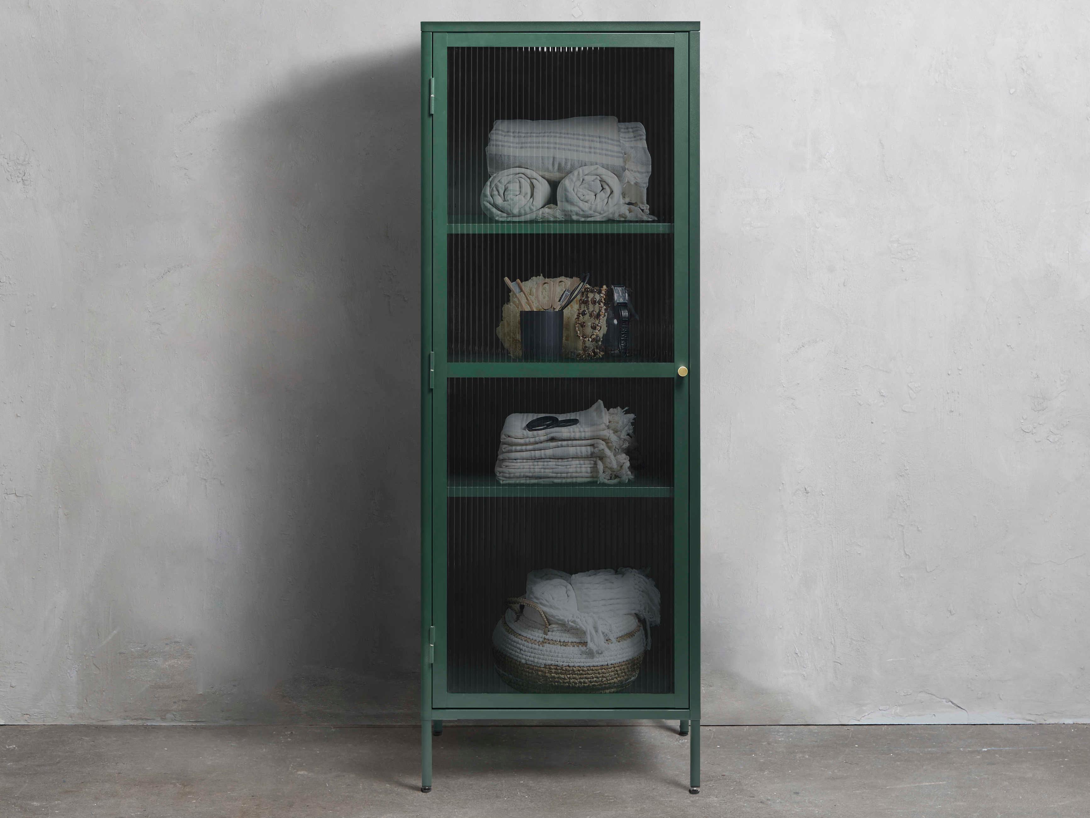 Unique Furniture Vega Green & Golden Accent Chest