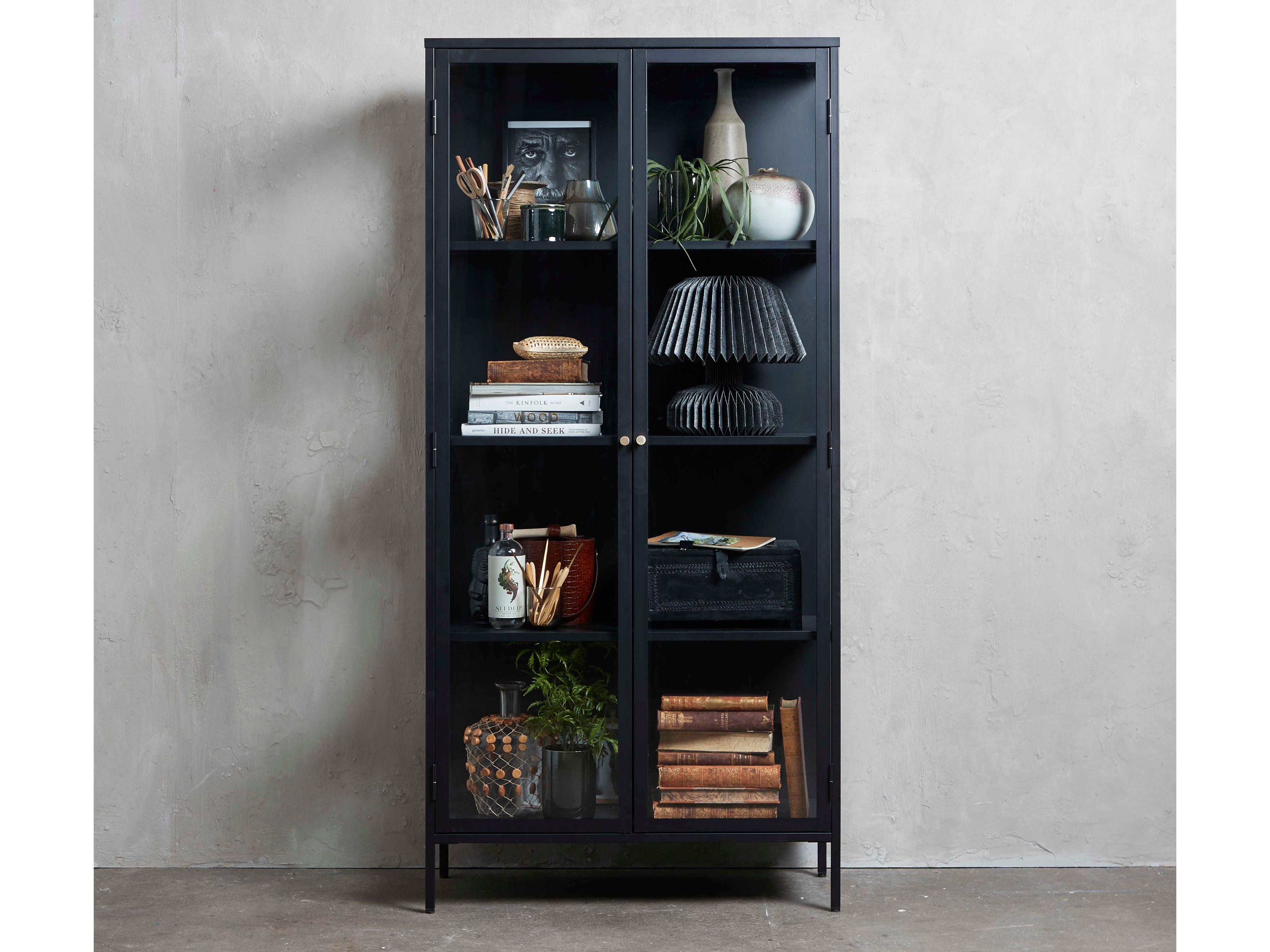 Unique Furniture Altair Black & Golden Display Cabinet