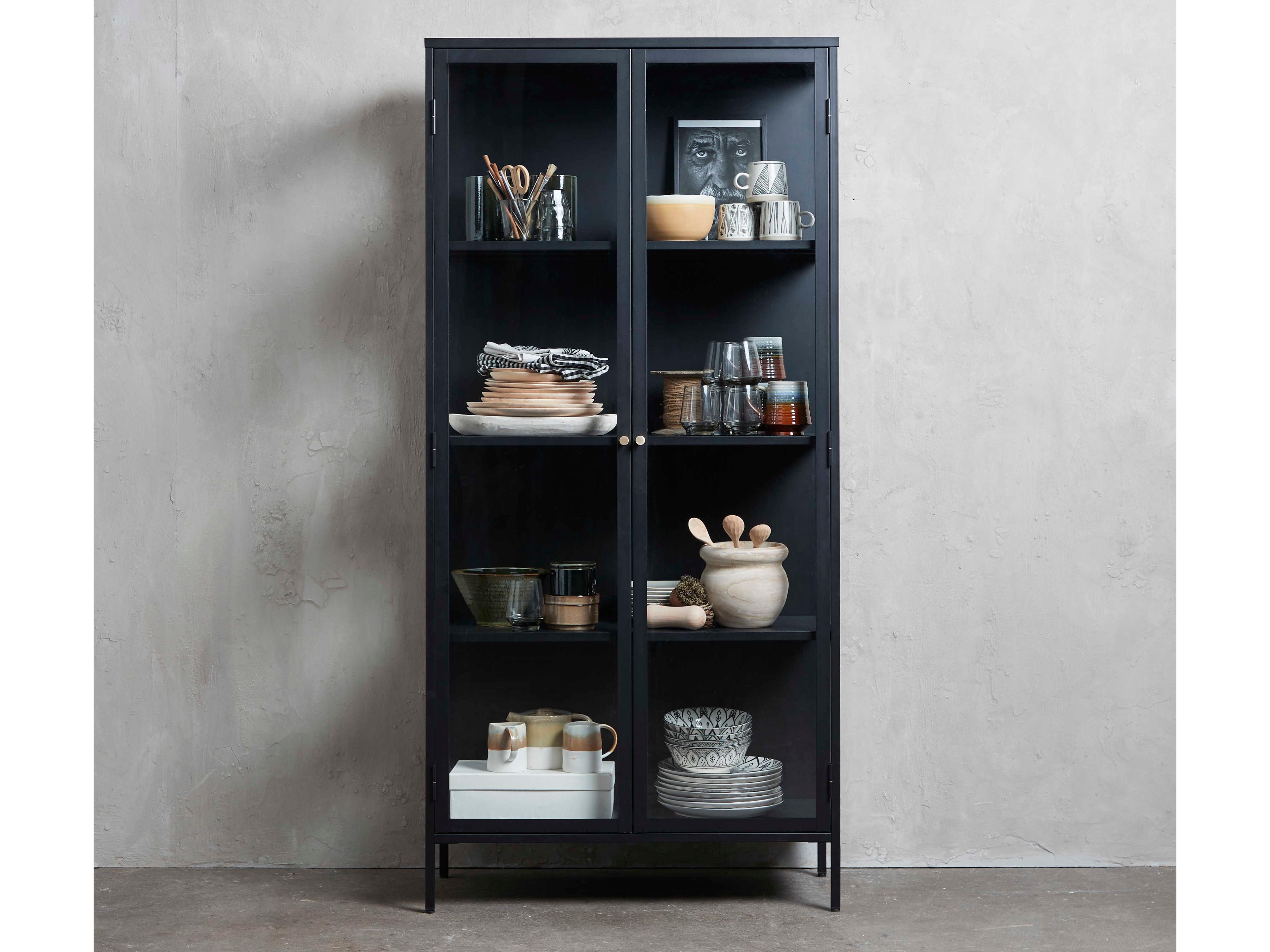 Unique Furniture Altair Black & Golden Display Cabinet