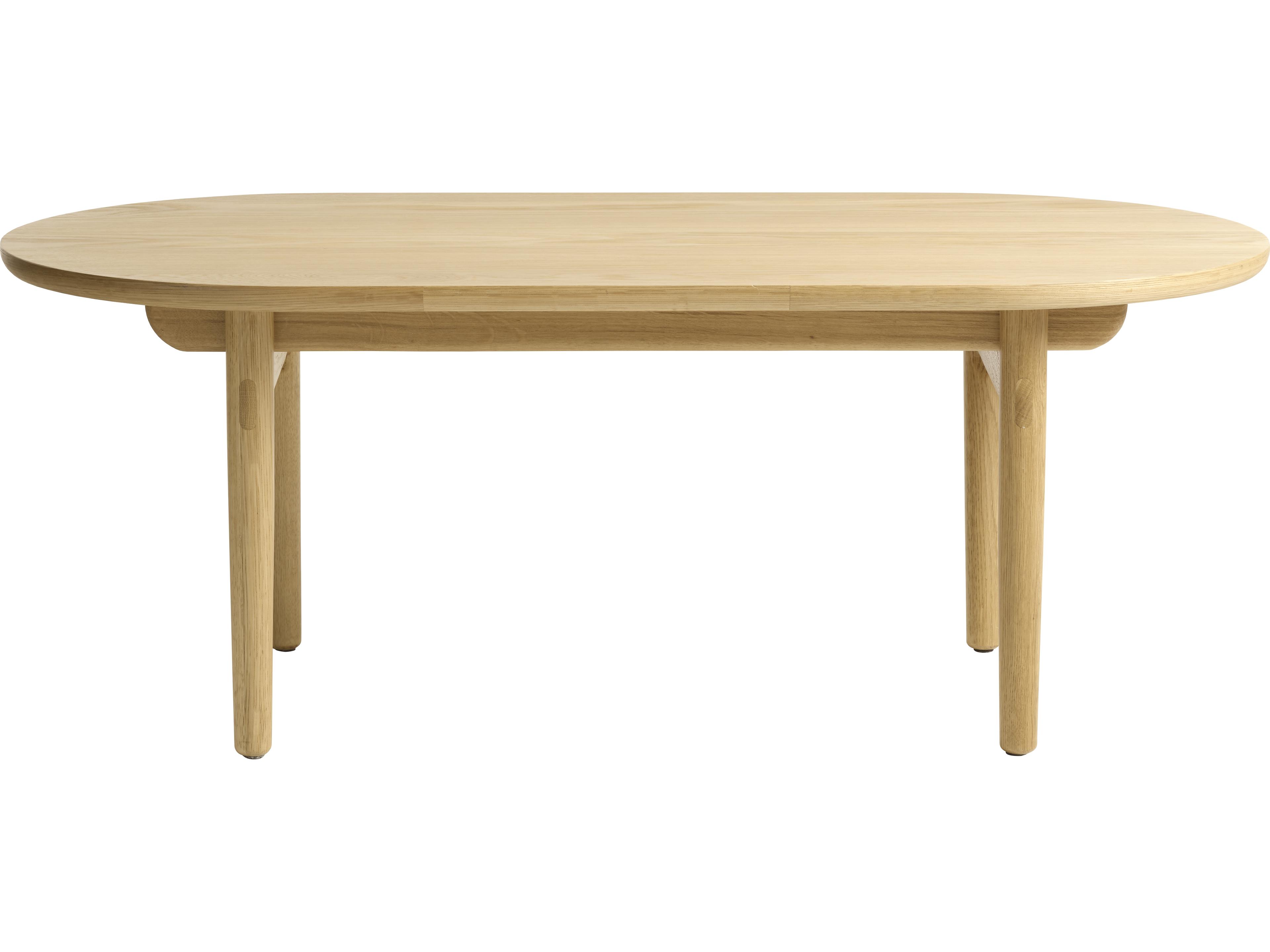 Unique Furniture Carno Oval Wood Natural Oak Coffee Table