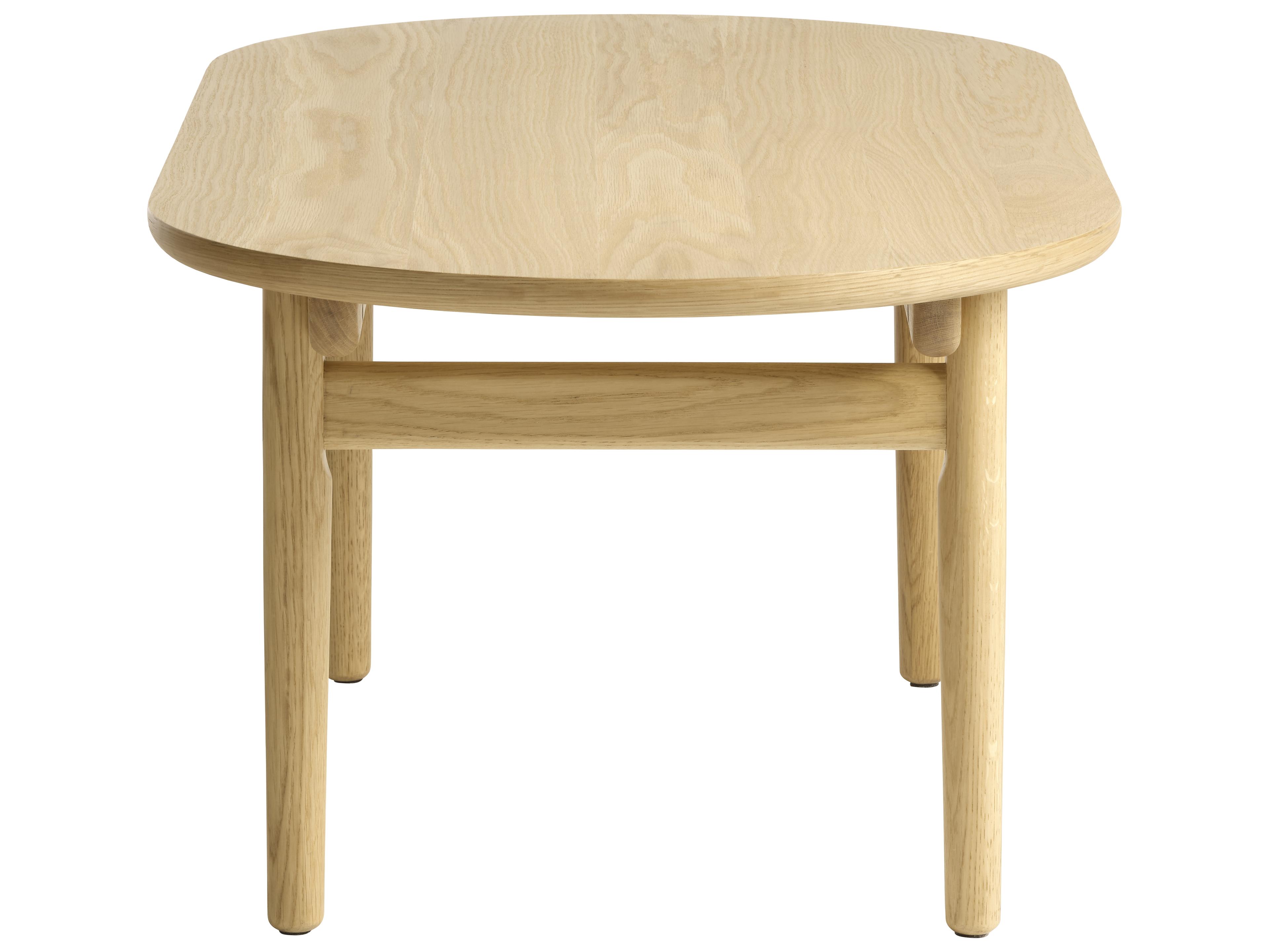 Unique Furniture Carno Oval Wood Natural Oak Coffee Table